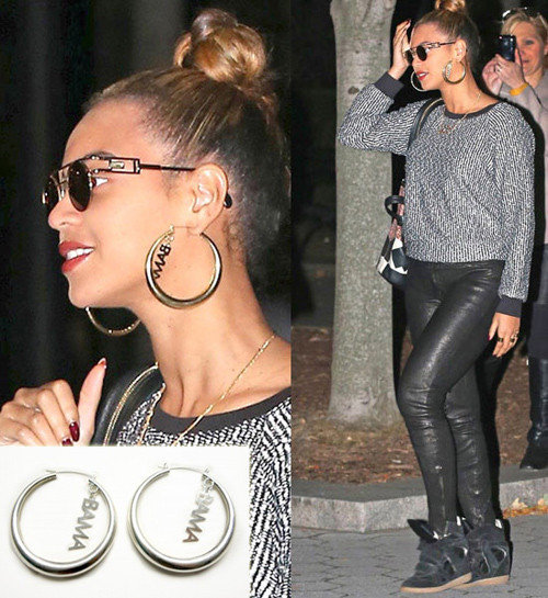 Mới đây, người ta thấy nữ ca sĩ Beyonce ra phố với đôi khuyên có tên Obama. Chi tiết nhỏ xíu này nhanh chóng bị phát hiện và ngay lập tức, đôi khuyên có giá 32 USD nhanh chóng 