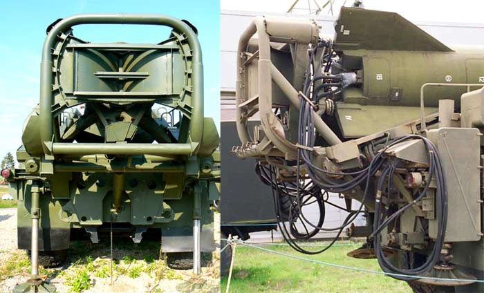 Bệ phóng đạn tên lửa nhìn từ phía sau. Bệ phóng đạn tên lửa nhìn từ phía sau