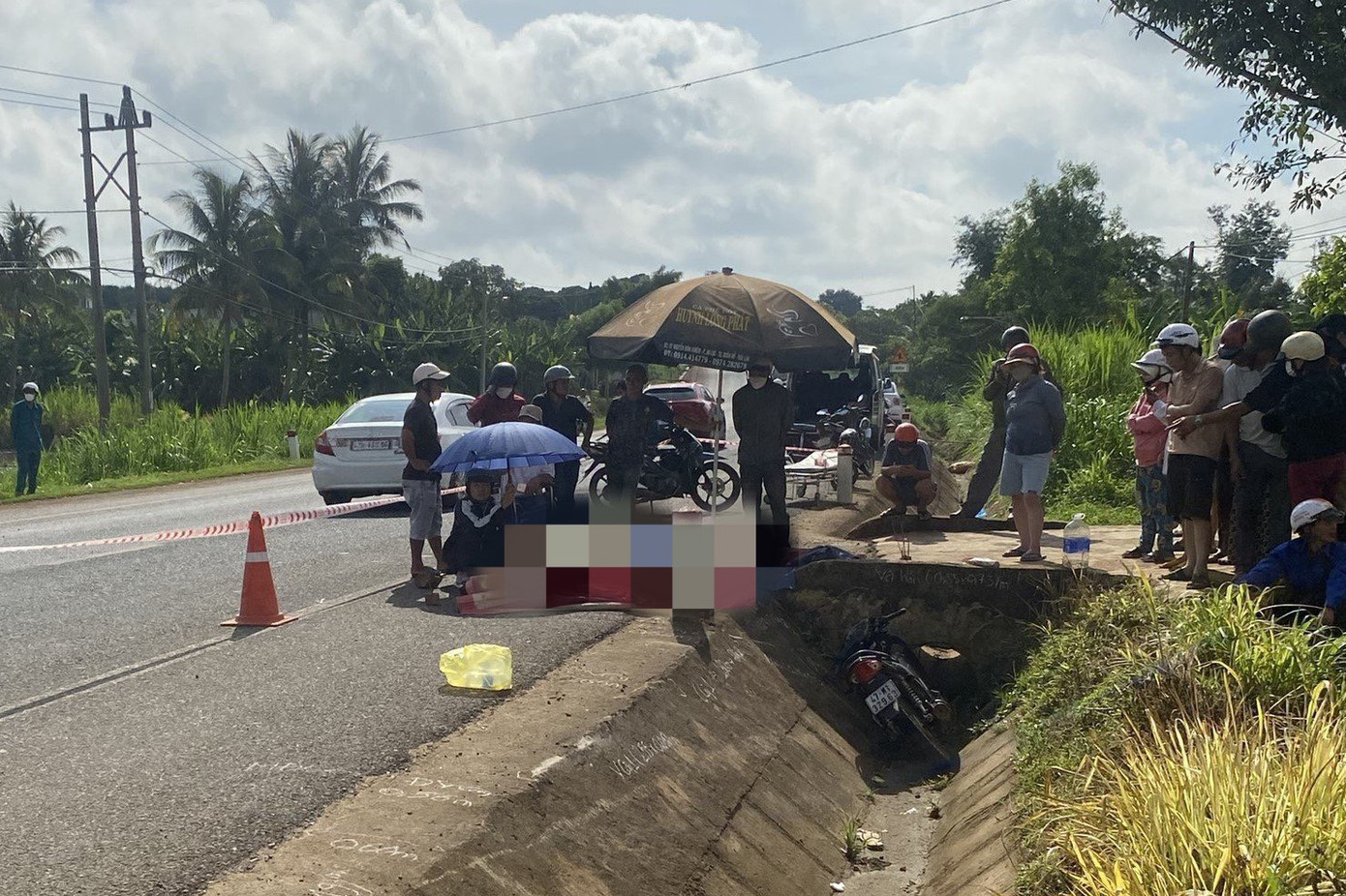 Hiện trường vụ tai nạn. Ảnh: SĐ