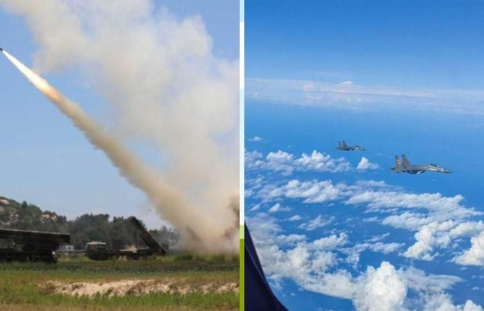 Gần đây, Bắc Kinh liên tục tập trận bắn đạn thật gần đảo Đài Loan (Trung Quốc). Ảnh: Global Times. Gần đây, Bắc Kinh liên tục tập trận bắn đạn thật gần đảo Đài Loan (Trung Quốc). Ảnh: Global Times.