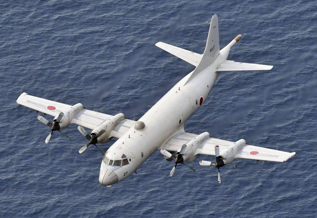 Một máy bay tuần tra P-3C của Lực lượng Phòng vệ trên biển Nhật Bản. Ảnh: Kyodo News.