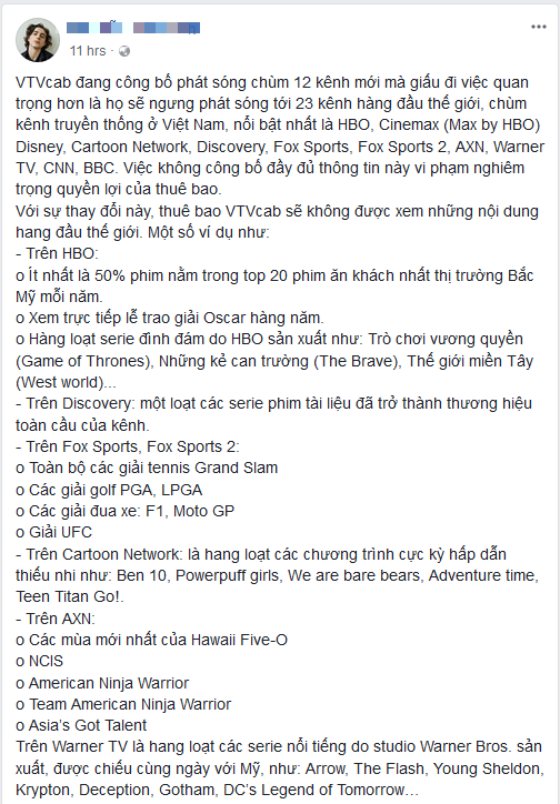Làn sóng phản đối mạnh mẽ của khách hàng khi VTVCab tự ý đổi kênh ảnh 2