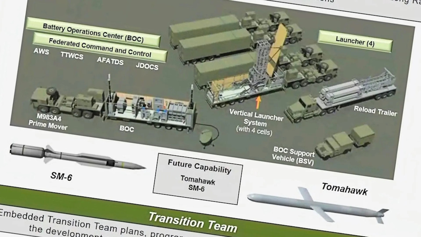 Hệ thống tên lửa Typhon có thể bắn tên lửa phòng không SM-6, tên lửa hành trình Tomahawk. Ảnh: The Warzone.