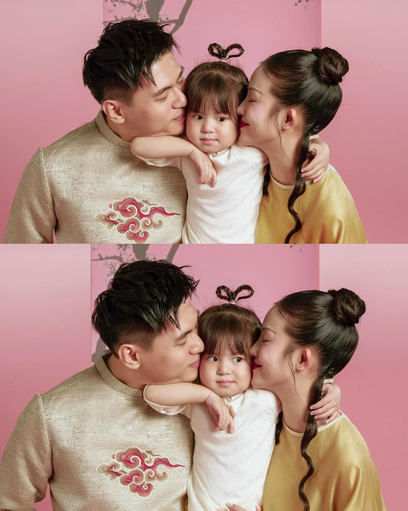 Netizen cười xỉu với biểu cảm "đánh giá" bố mẹ "làm gì khó coi vậy" của bé Pam. Netizen cười xỉu với biểu cảm "đánh giá" bố mẹ "làm gì khó coi vậy" của bé Pam.