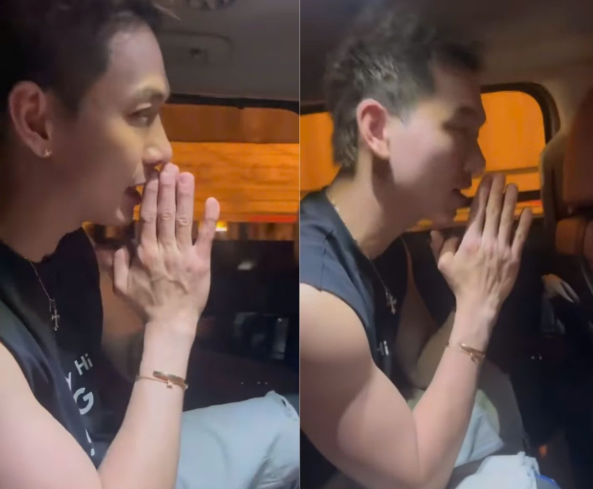 Song Luân liên tục “manifest” để tìm được cây xăng còn mở cửa, may mắn cuối cùng cũng tìm thấy một trạm xăng.