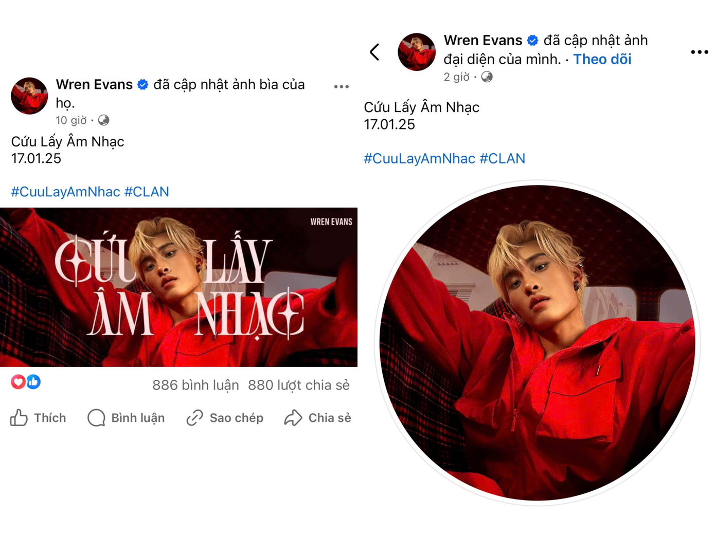 Anh chàng có động thái thay đổi ảnh đại diện lẫn ảnh bìa. Anh chàng có động thái thay đổi ảnh đại diện lẫn ảnh bìa.