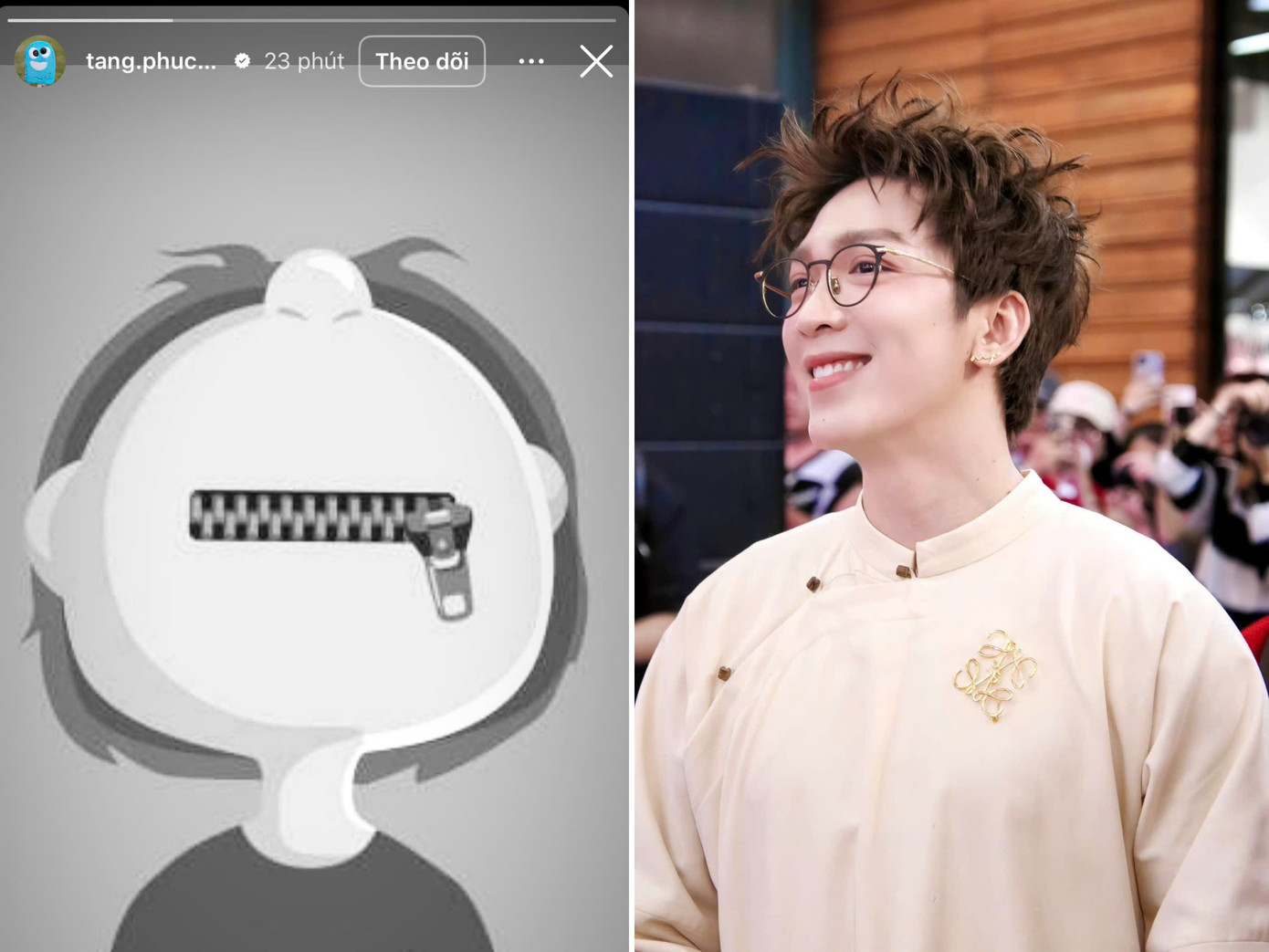 Tăng Phúc đăng tải hình ảnh ẩn ý.