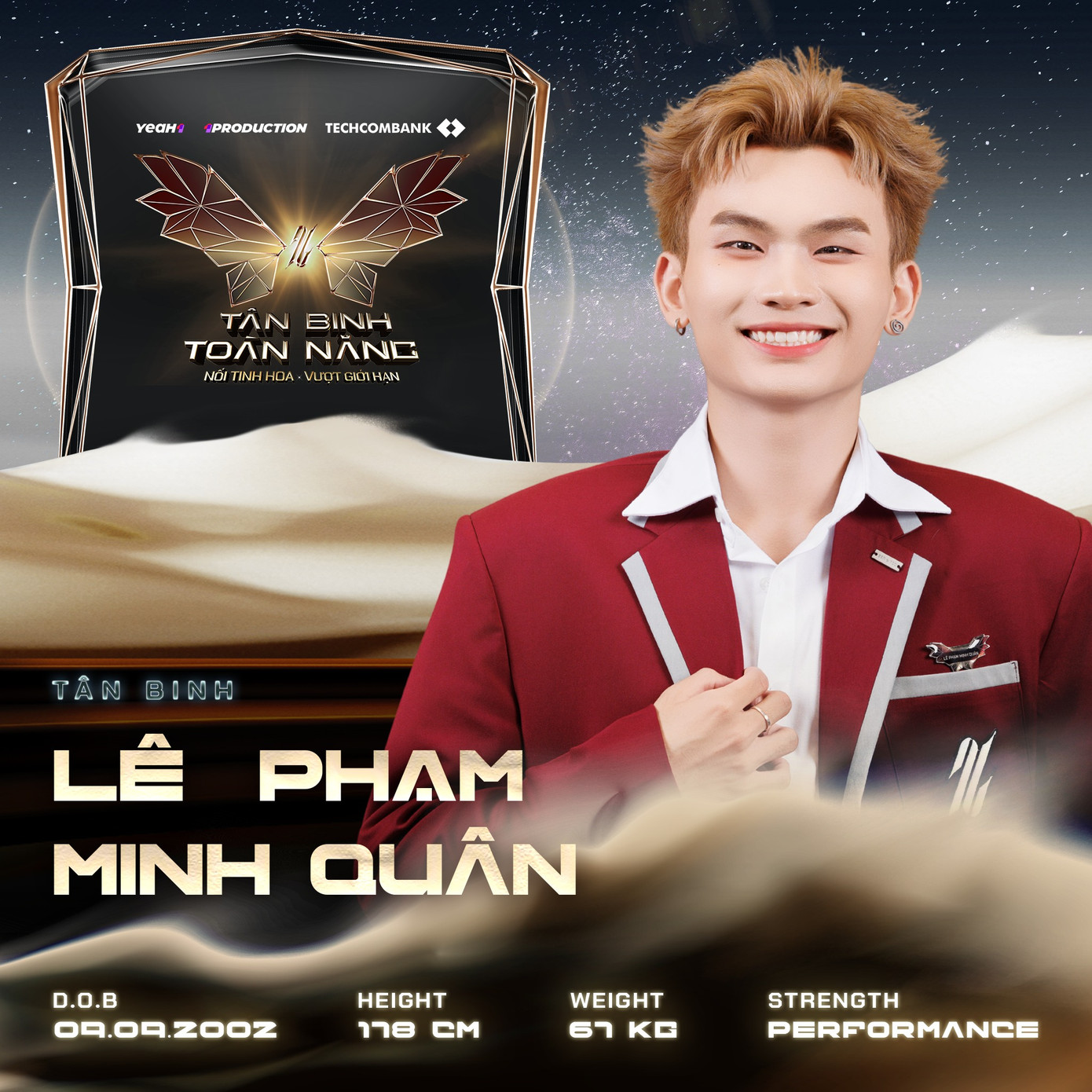 Minh Quân là thí sinh "nặng ký" trên đường đua debut. Nguồn ảnh: BTC.