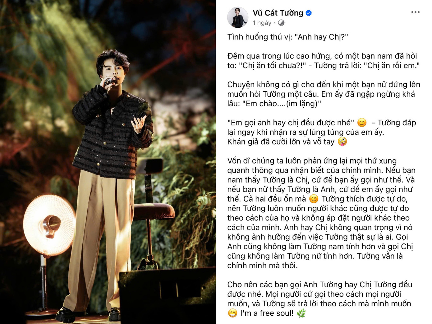 Nội dung bài đăng của Vũ Cát Tường. Nội dung bài đăng của Vũ Cát Tường.