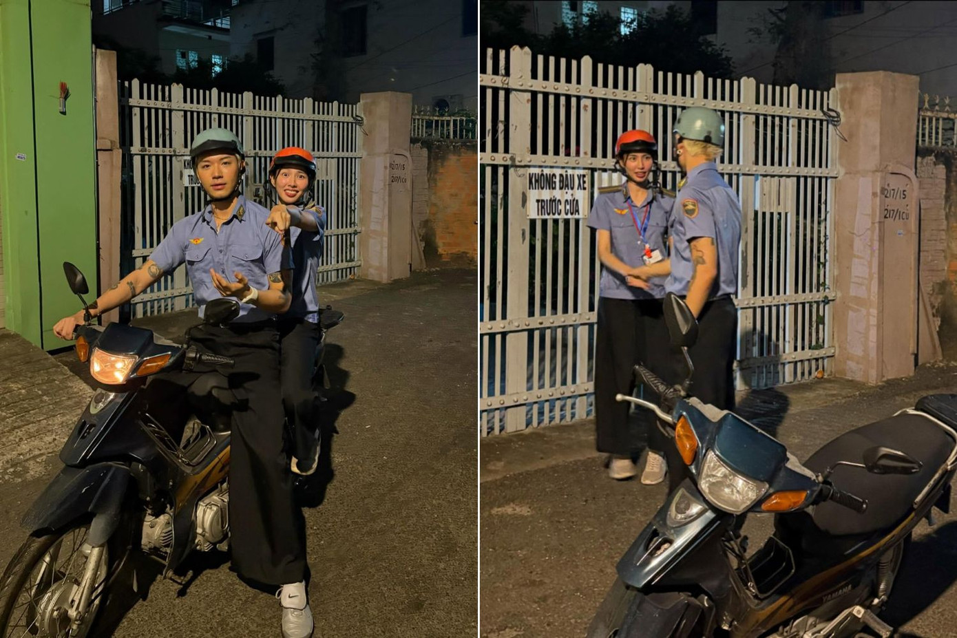 Tấm bảng "Không đậu xe trước cửa" mất hiệu lực khi Thùy Tiên và WEAN xuất hiện. Ảnh: @tienng12 Tấm bảng "Không đậu xe trước cửa" mất hiệu lực khi Thùy Tiên và WEAN xuất hiện. Ảnh: @tienng12