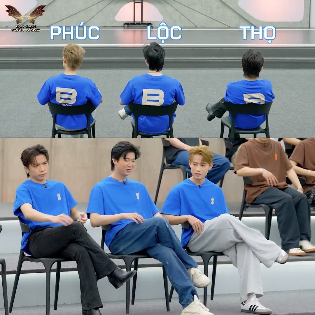 Khoảnh khắc từ bộ ba "ghế vàng" thành bộ ba "Phúc Lộc Thọ" của bộ ba lớp B được "chế meme".