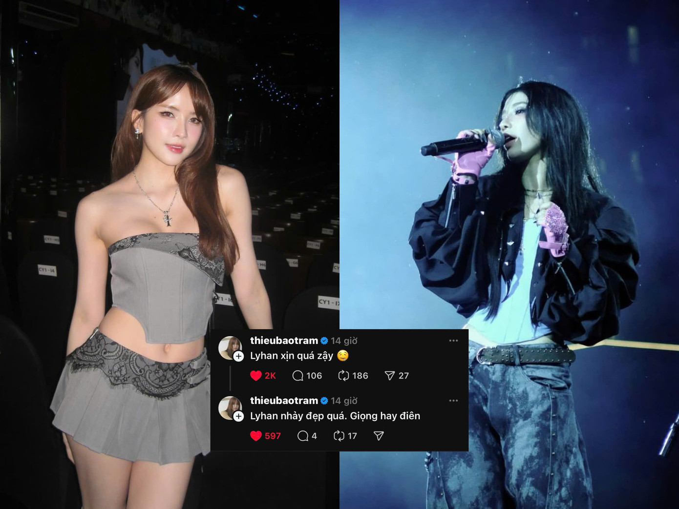 Thời điểm này Lyhan còn có sự ủng hộ nhiệt tình từ phía Chị Đẹp.