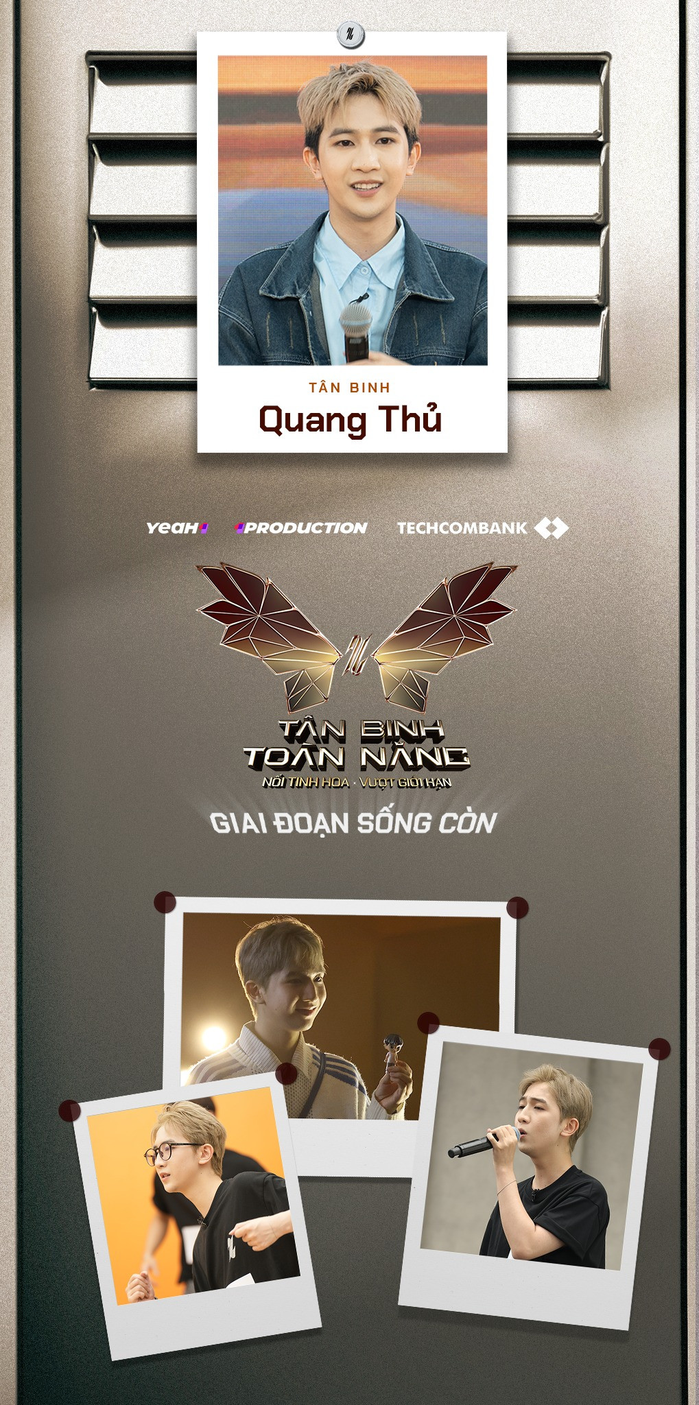 Tân binh Quang Thủ dừng chân tại kỳ sát hạch thứ 4. Ảnh: BTC.