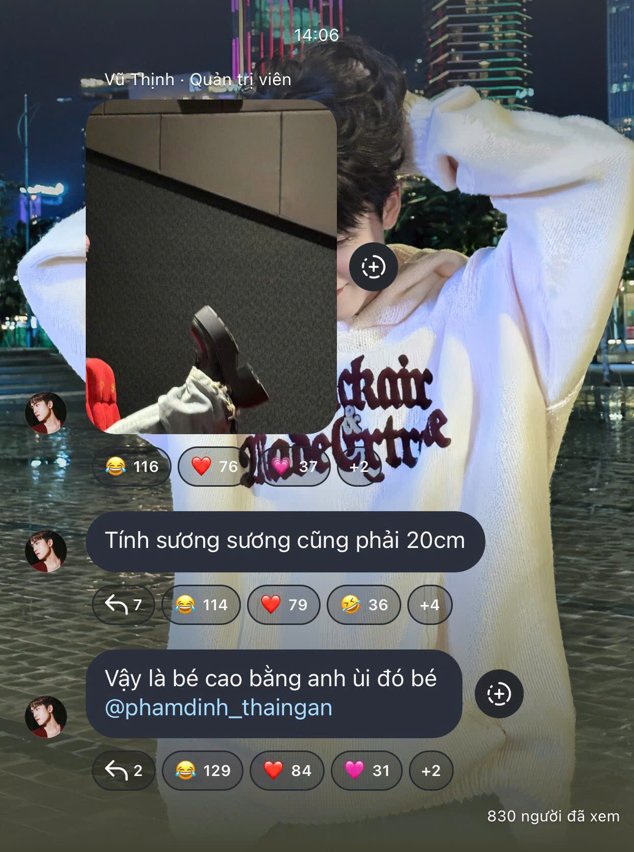 Vũ Thịnh và Phạm Đình Thái Ngân cũng nhanh chóng điểm danh.