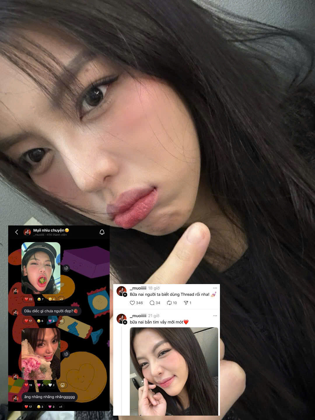 Là những tân binh mới, Muộii nhanh chóng tạo tài khoản Threads và liên tục đăng tải những dòng trạng thái úp mở. Là những tân binh mới, Muộii nhanh chóng tạo tài khoản Threads và liên tục đăng tải những dòng trạng thái úp mở.