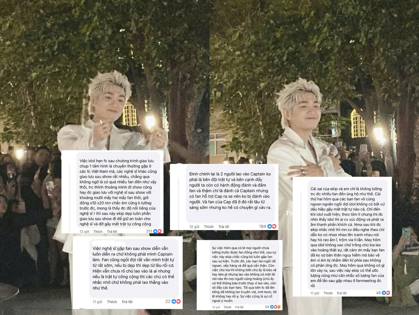 Tuy nhiên fan Captain Boy đã nhanh chóng đính chính về vụ việc. Tuy nhiên fan Captain Boy đã nhanh chóng đính chính về vụ việc.