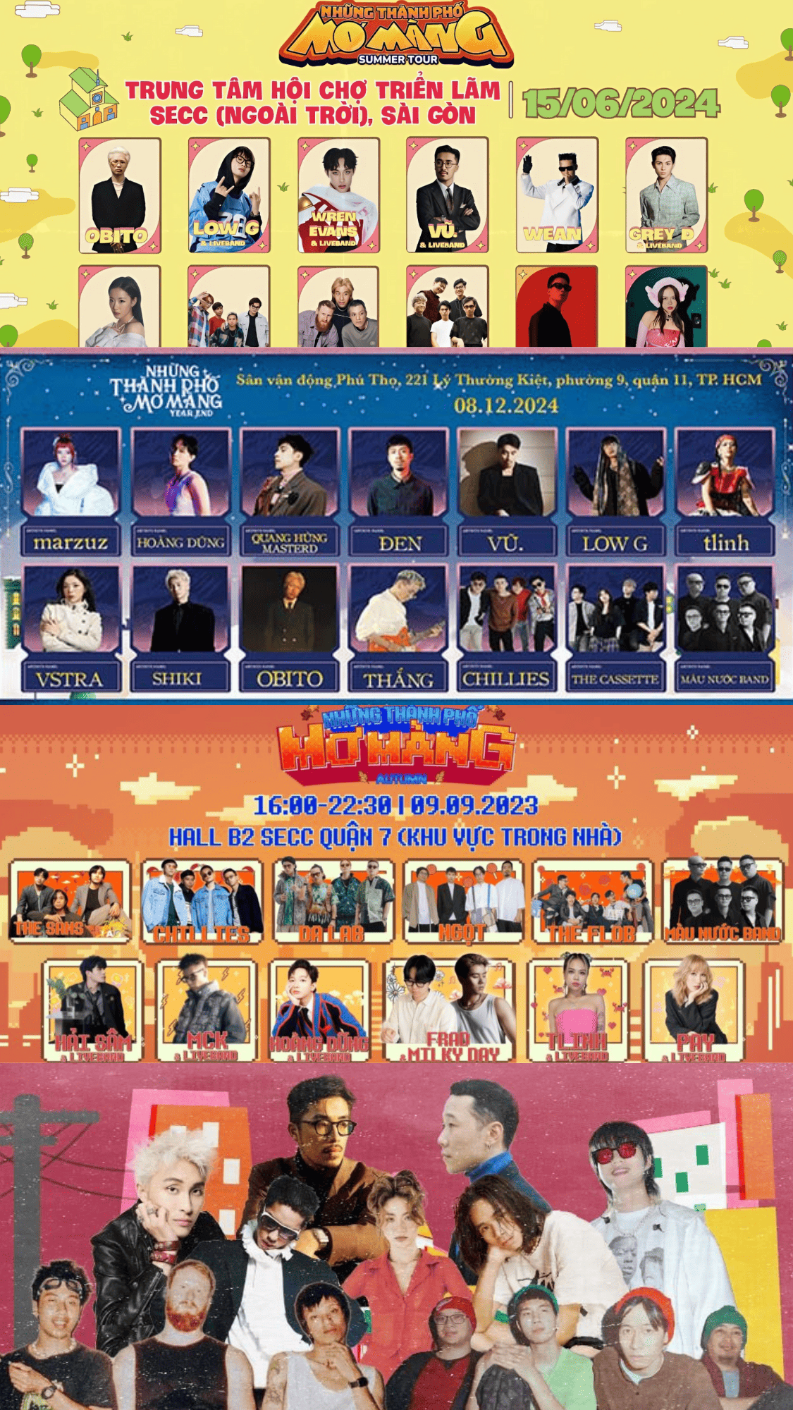 Về cơ bản, dàn line-up các năm gần đây là những gương mặt quen thuộc. Về cơ bản, dàn line-up các năm gần đây là những gương mặt quen thuộc.