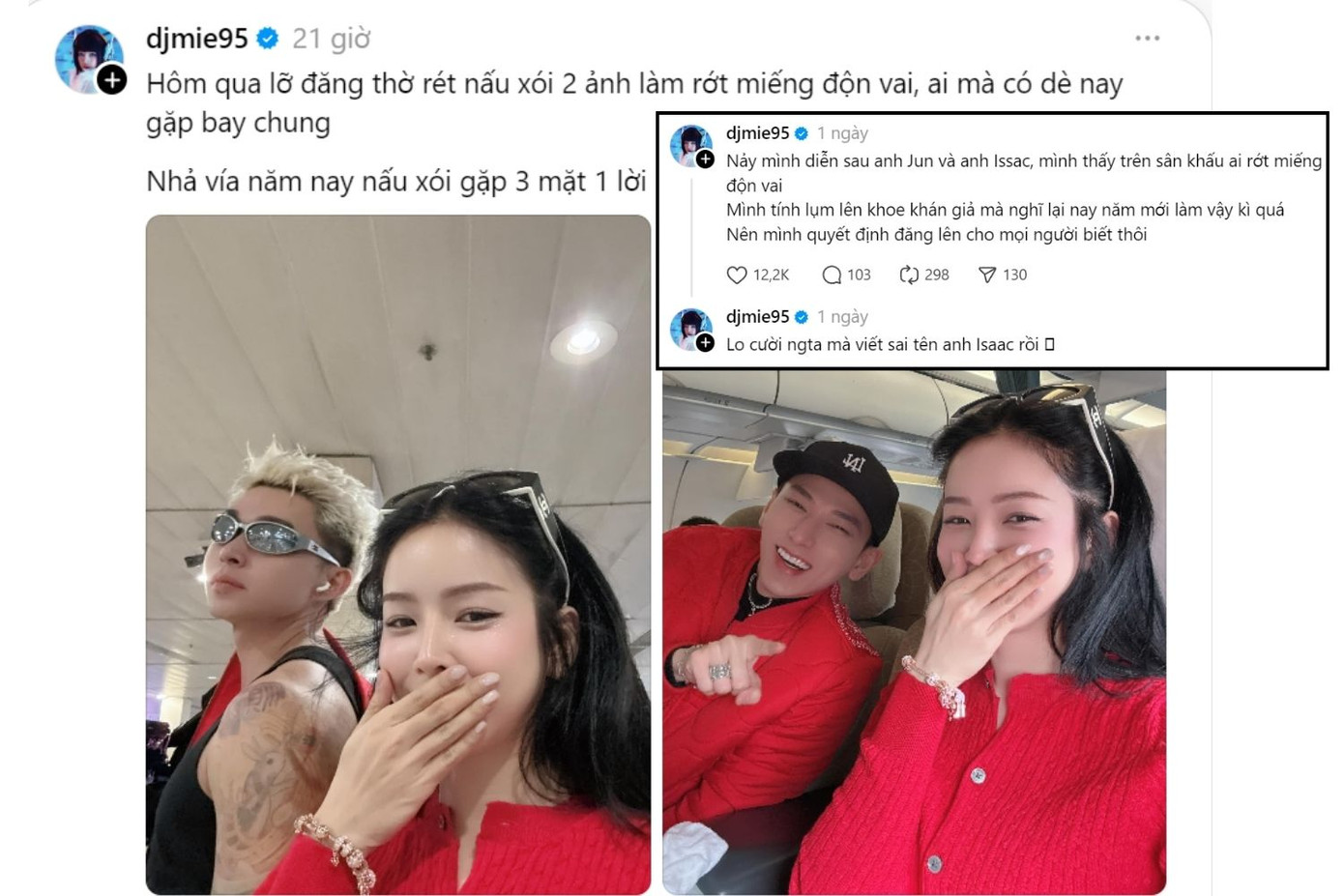 Mie có "tiểu phẩm" ngay ngày đầu năm. Mie có "tiểu phẩm" ngay ngày đầu năm.