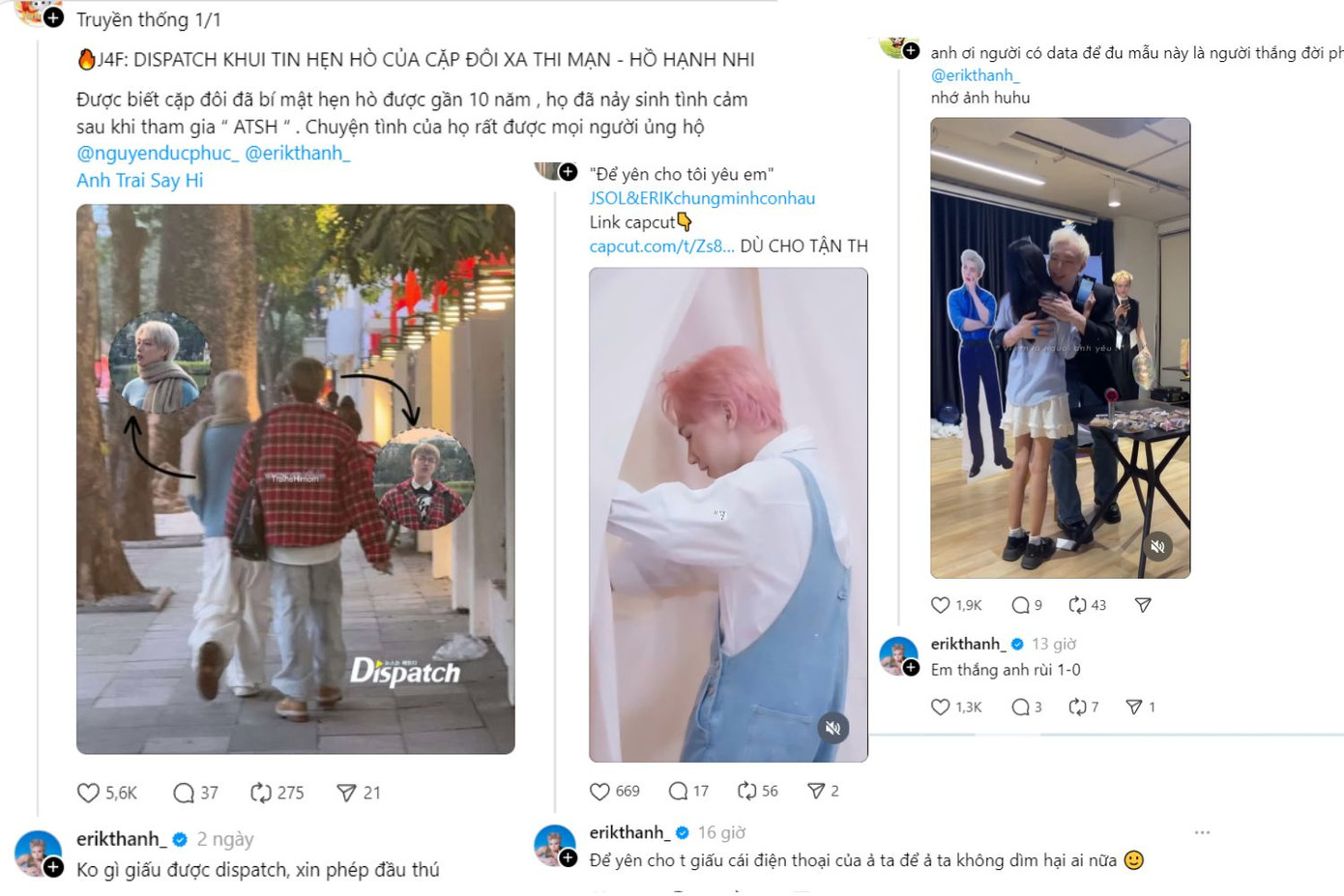 ERIK tích cực tương tác cùng fan. ERIK tích cực tương tác cùng fan.