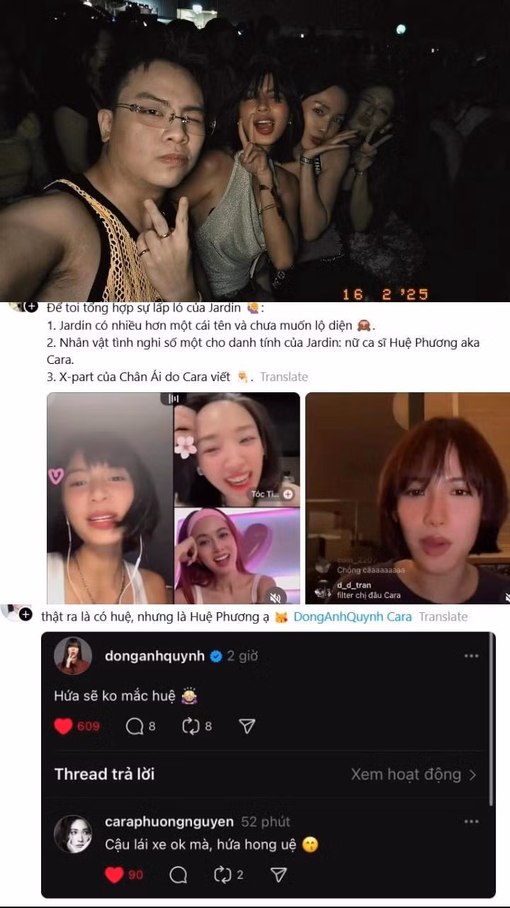 Những lần tương tác của Cara Phương với các thành viên trong show Chị Đẹp.