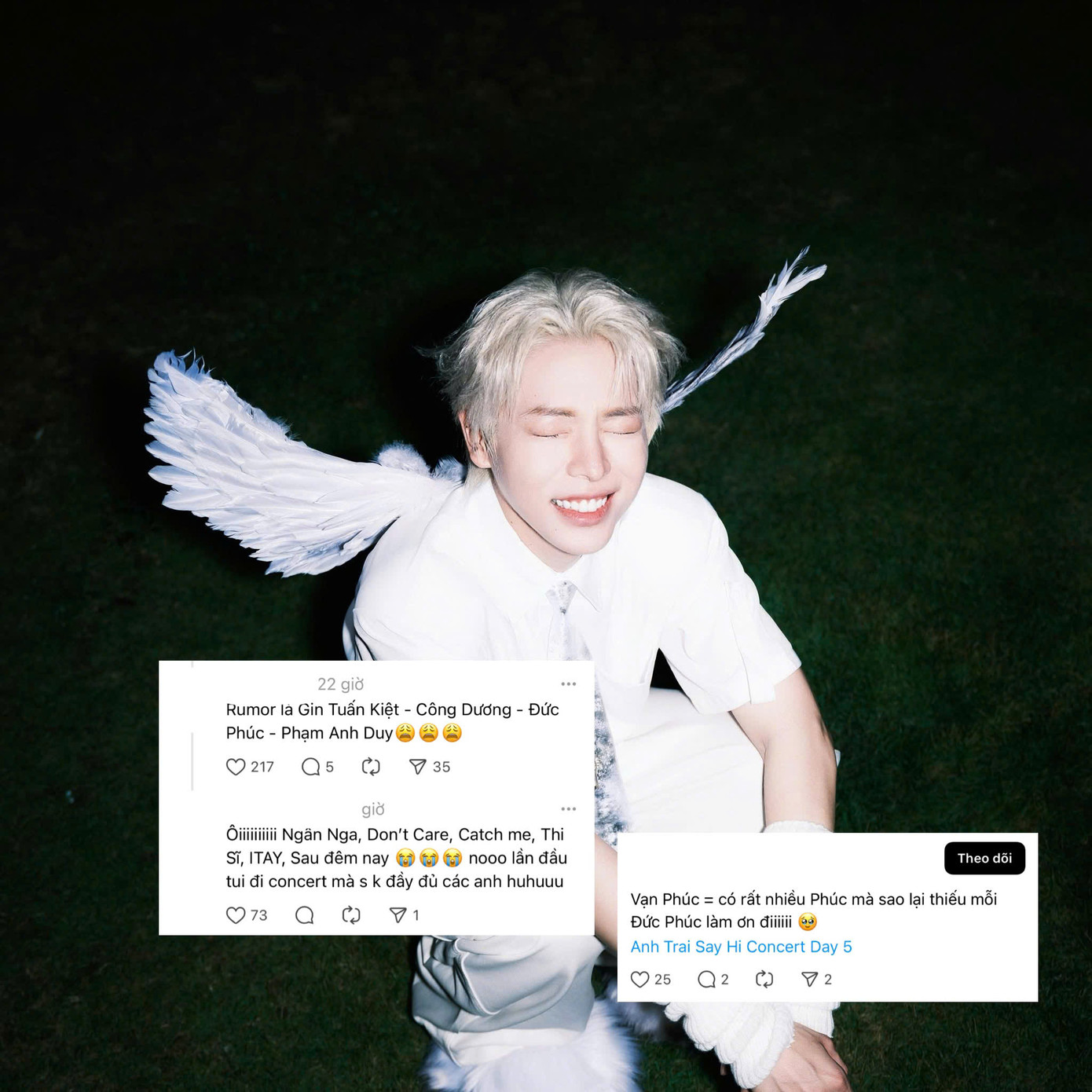 Đức Phúc cũng nằm trong diện nghi vấn vắng mặt.