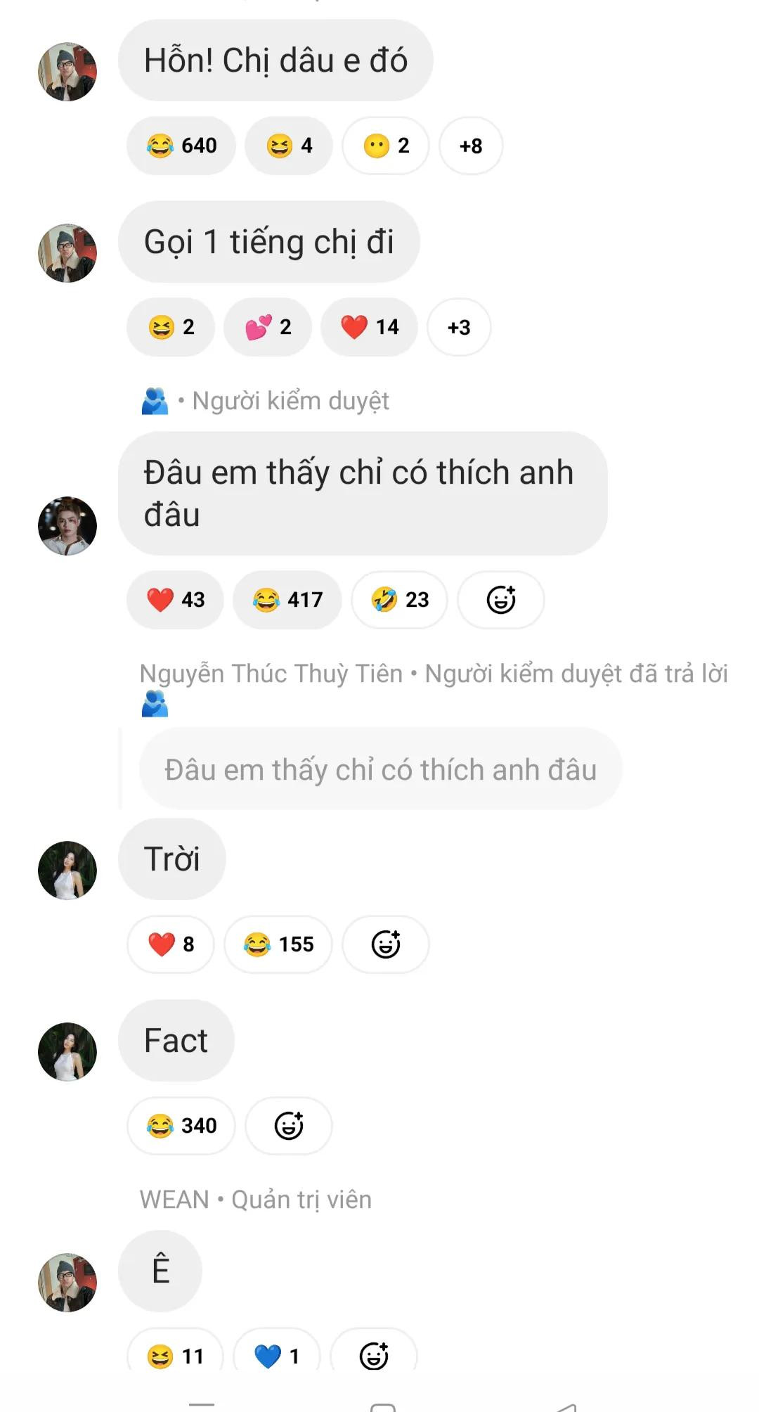 WEAN liên tục bị "tạt gáo nước lạnh" nhưng vẫn đều đặn "thả thính" mỗi ngày. WEAN liên tục bị "tạt gáo nước lạnh" nhưng vẫn đều đặn "thả thính" mỗi ngày.