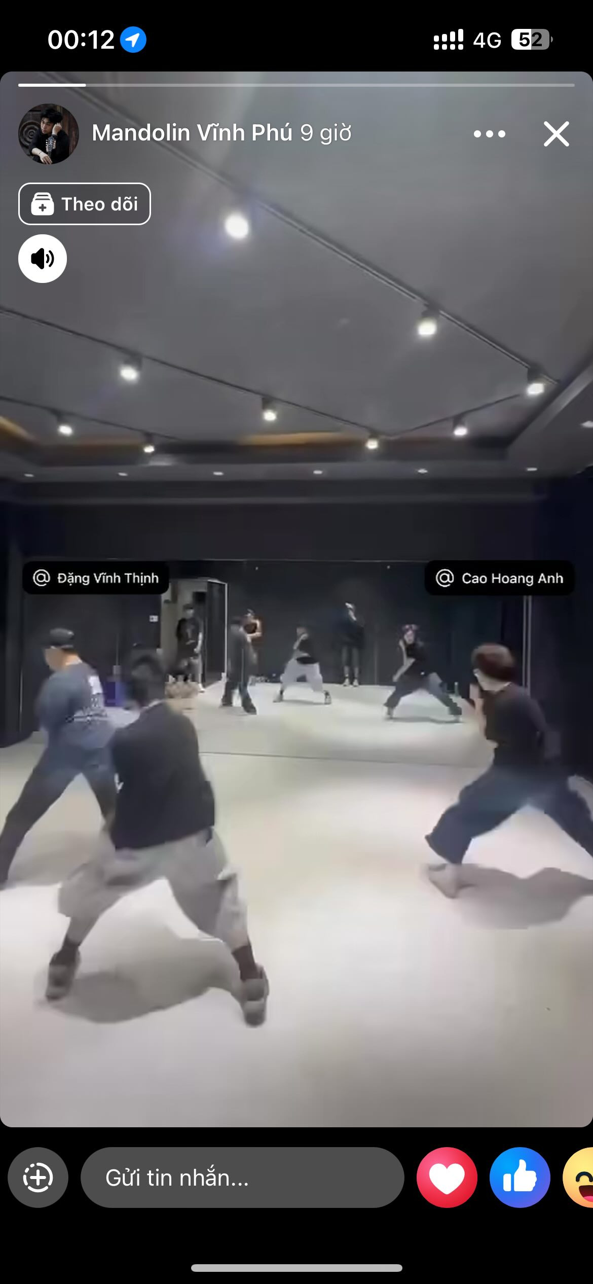 Một số khán giả đã kịp chụp lại story tập nhảy của 3 thí sinh Top 100. Nguồn: @bibyyiu_nj Một số khán giả đã kịp chụp lại story tập nhảy của 3 thí sinh Top 100. Nguồn: @bibyyiu_nj