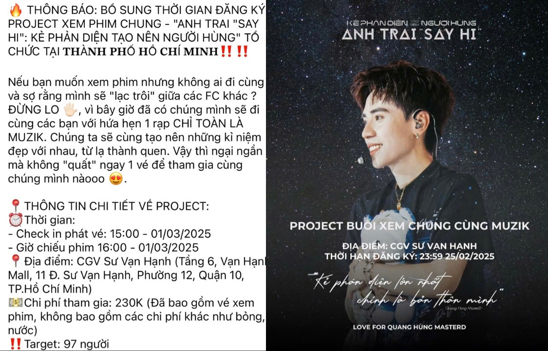 Project xem phim chung với quy mô lớn.