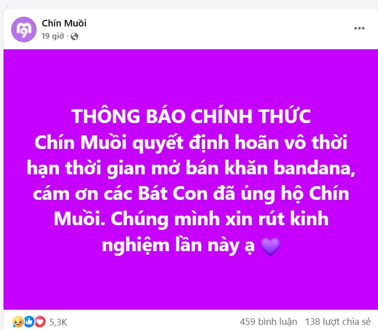 Thông báo mới nhất của BTC.