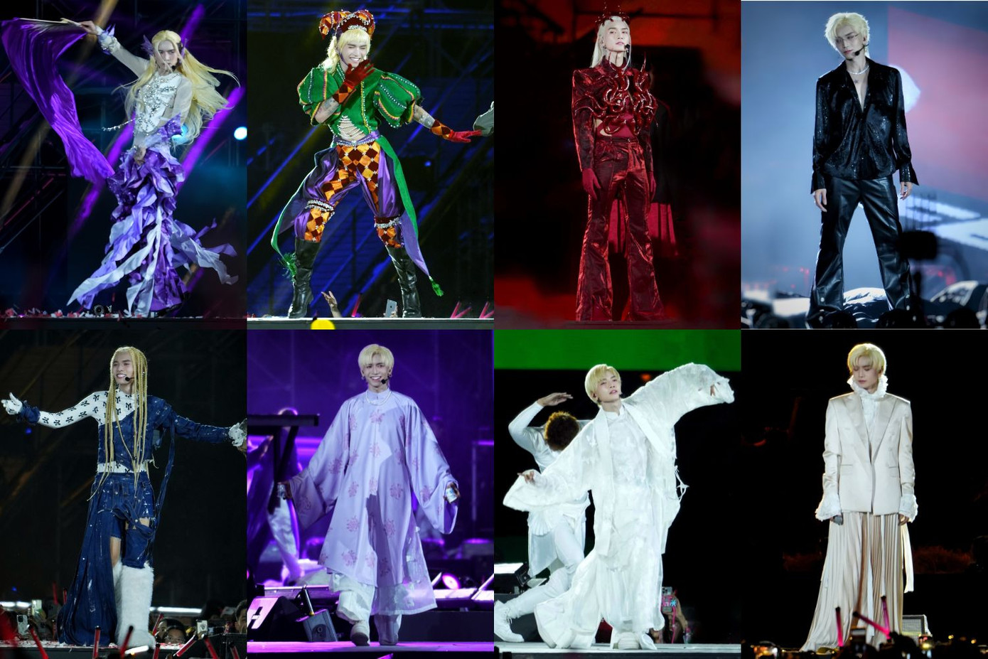 Chỉ trong 2 đêm diễn, BB Trần đã mang lên sân khấu hơn 10 bộ trang phục. Chỉ trong 2 đêm diễn, BB Trần đã mang lên sân khấu hơn 10 bộ trang phục.