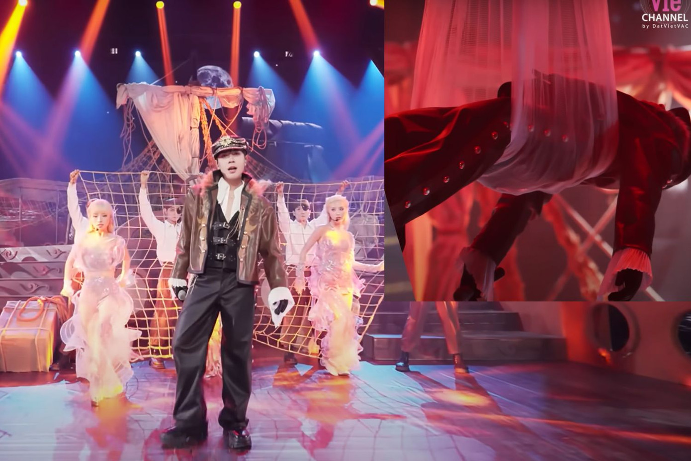 Netizen bật cười với hình ảnh Quang Hùng MasterD “treo lơ lửng” ở đoạn kết của tiết mục.