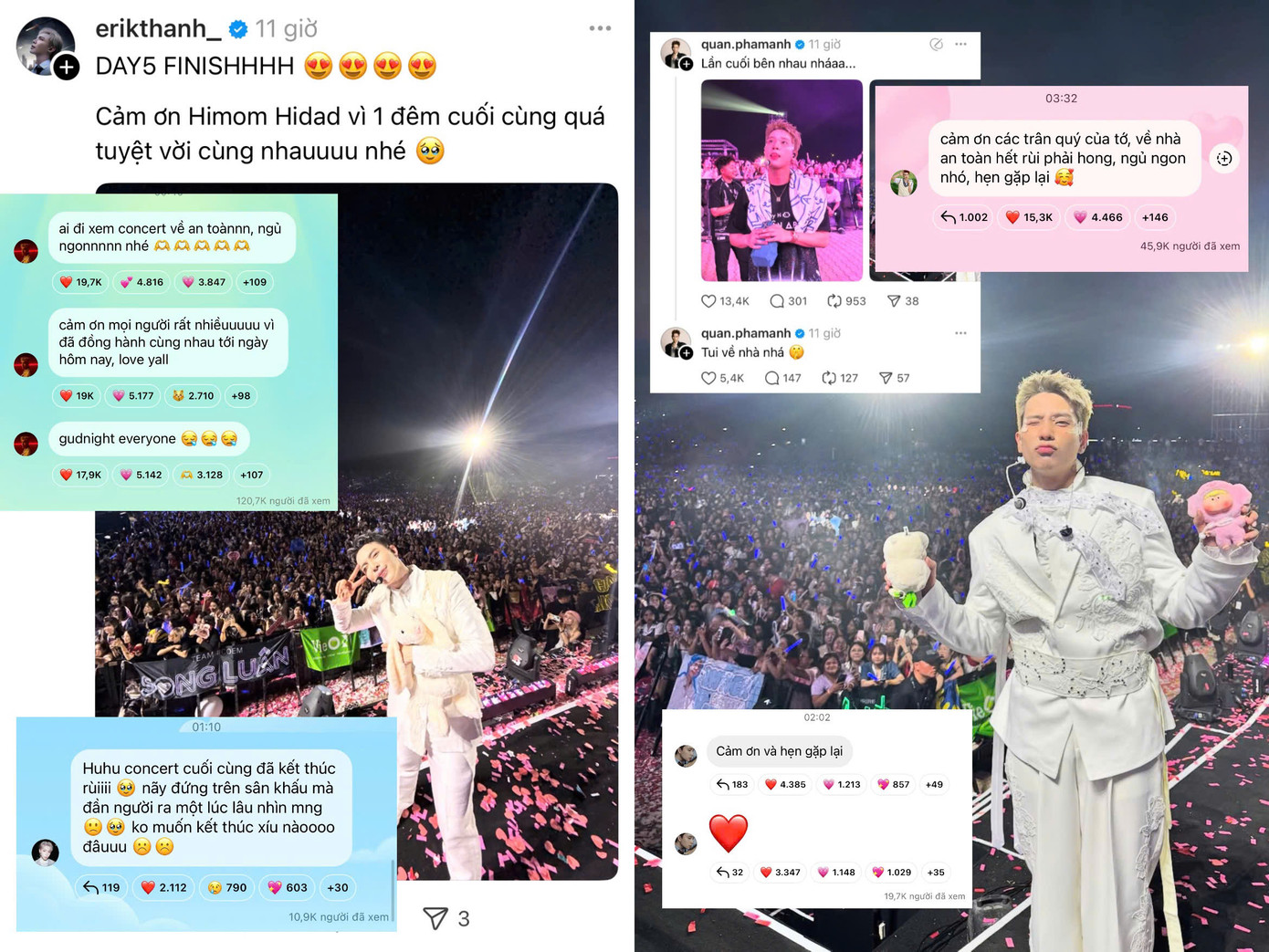 Những Anh trai khác lưu luyến vì đây đã là concert cuối tại TP.HCM.