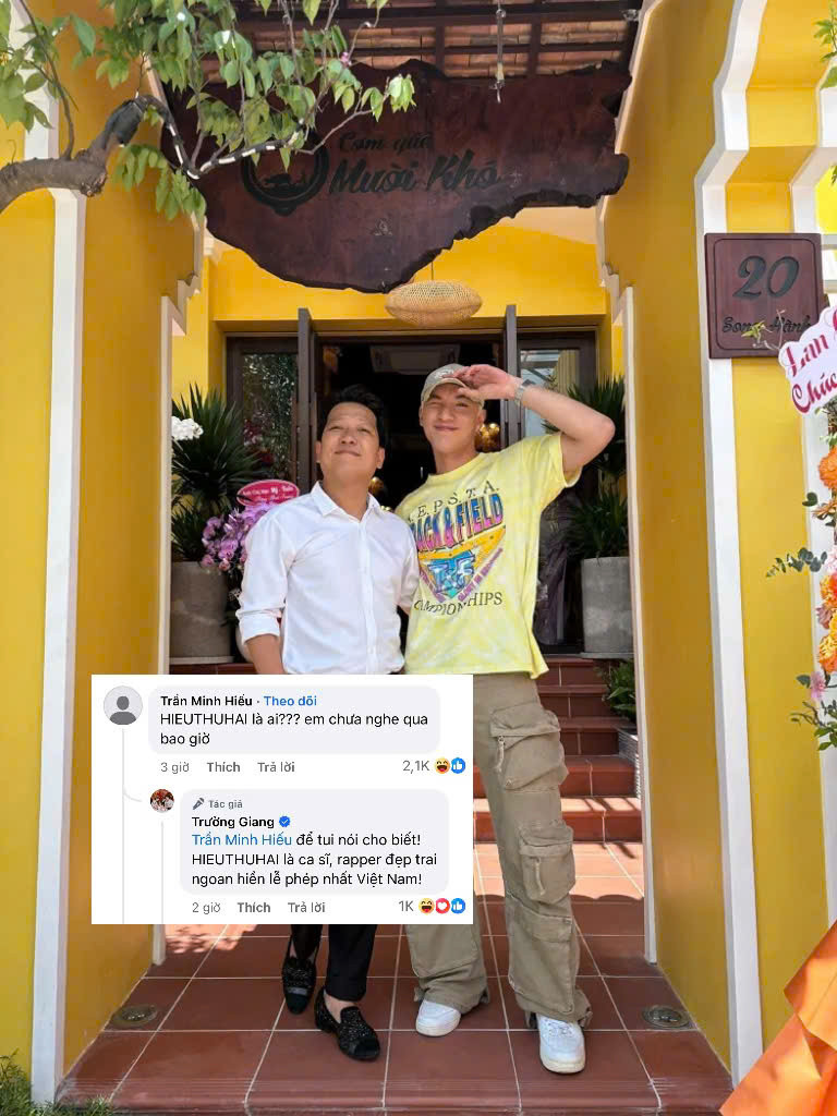 Trường Giang và "em út" HIEUTHUHAI có màn tung hứng đầy đáng yêu. Trường Giang và "em út" HIEUTHUHAI có màn tung hứng đầy đáng yêu.