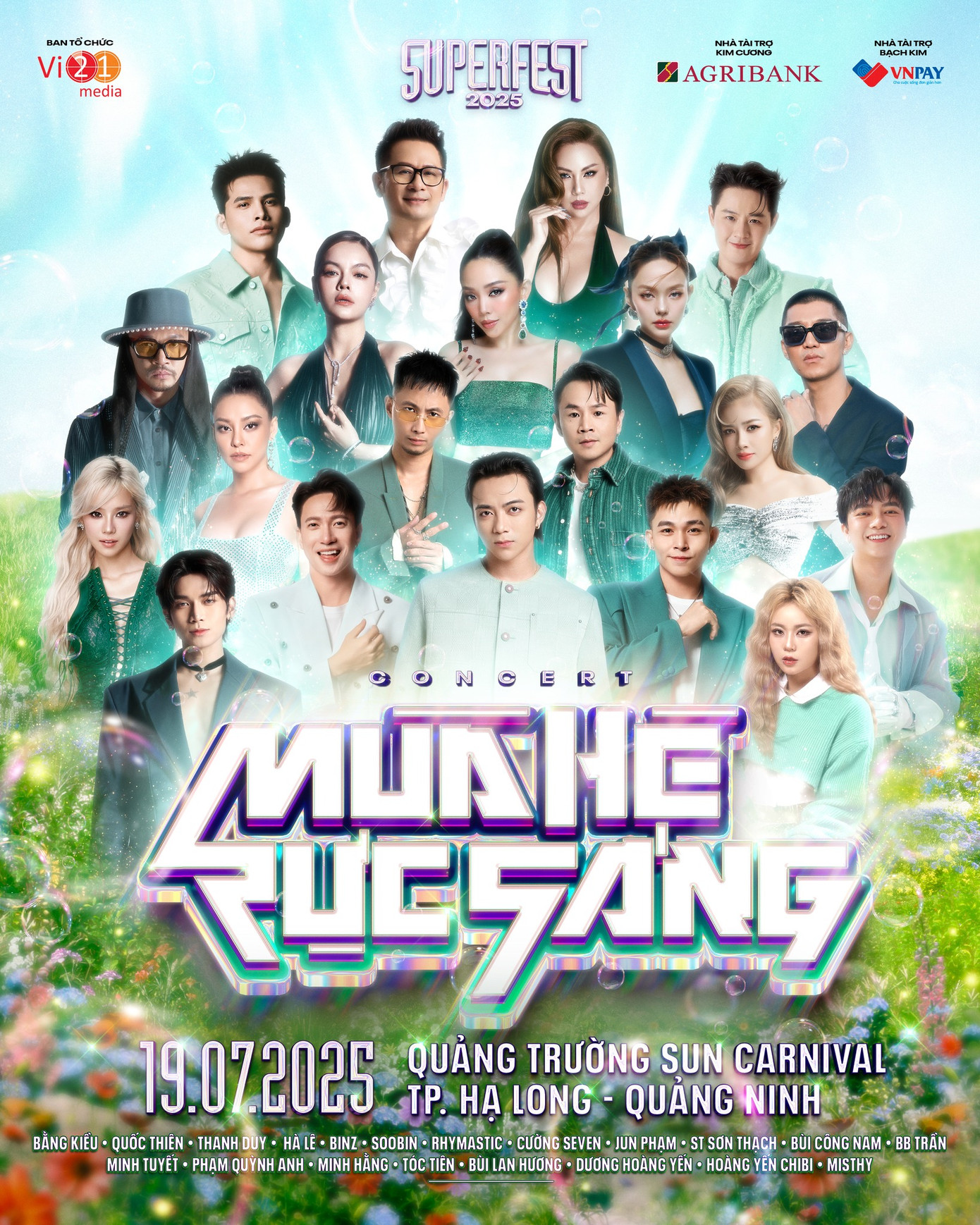 Dàn nghệ sĩ sẽ đổ bộ TP. Hạ Long vào tháng 7 năm nay. Ảnh: BTC. Dàn nghệ sĩ sẽ đổ bộ TP. Hạ Long vào tháng 7 năm nay. Ảnh: BTC.