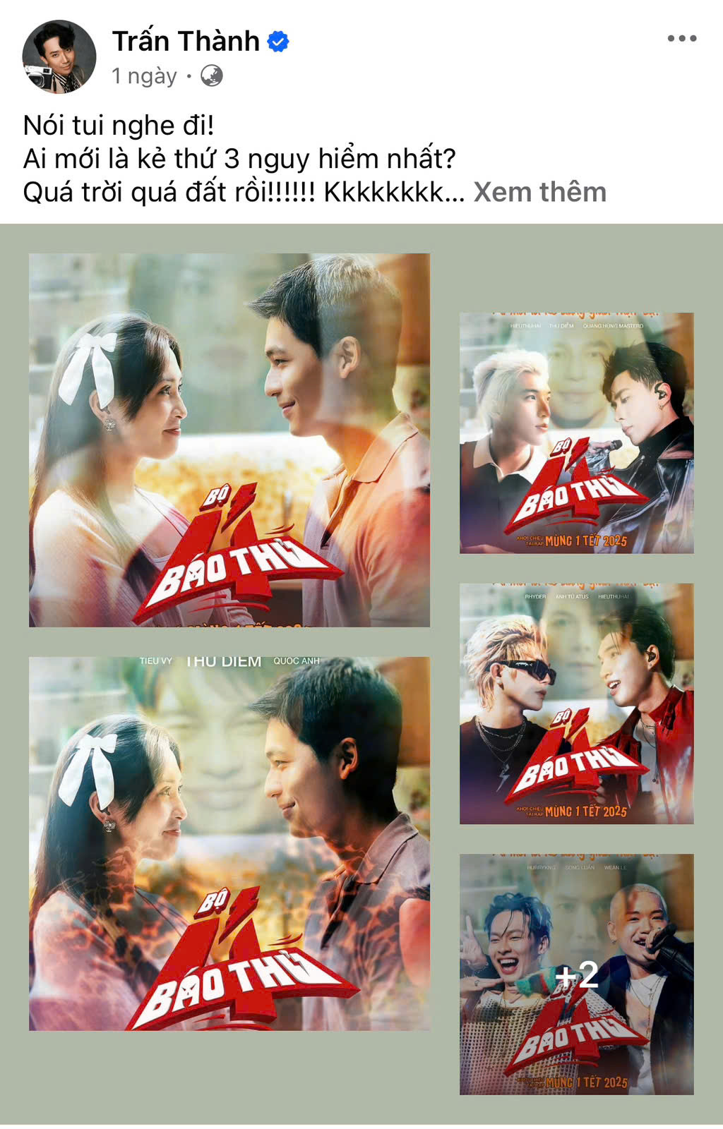 Chưa để cư dân mạng kịp "búng tay", Trấn Thành đã "biến tấu" poster phim của mình.