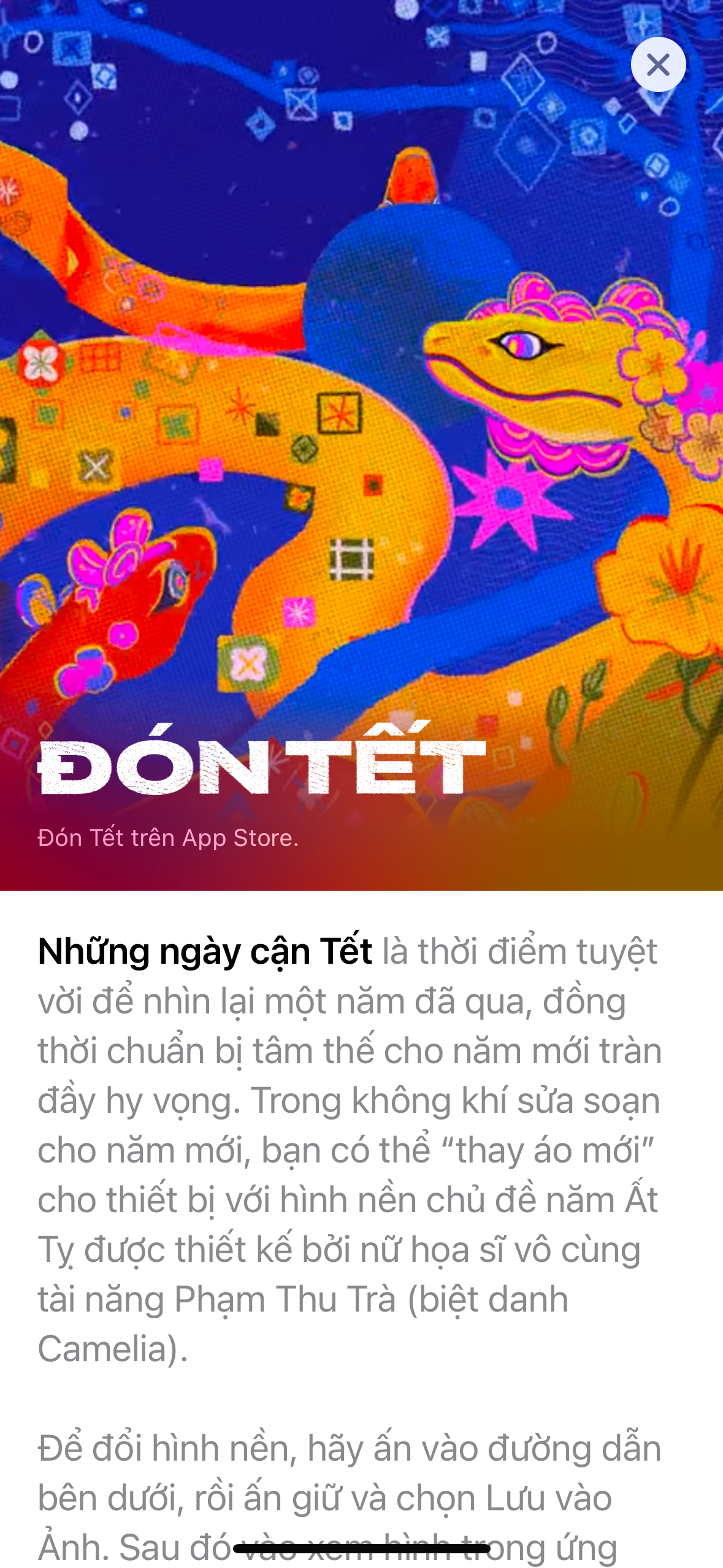 Camelia Pham và đứa con tinh thần được nêu bật trên nền tảng App Store. Camelia Pham và đứa con tinh thần được nêu bật trên nền tảng App Store.
