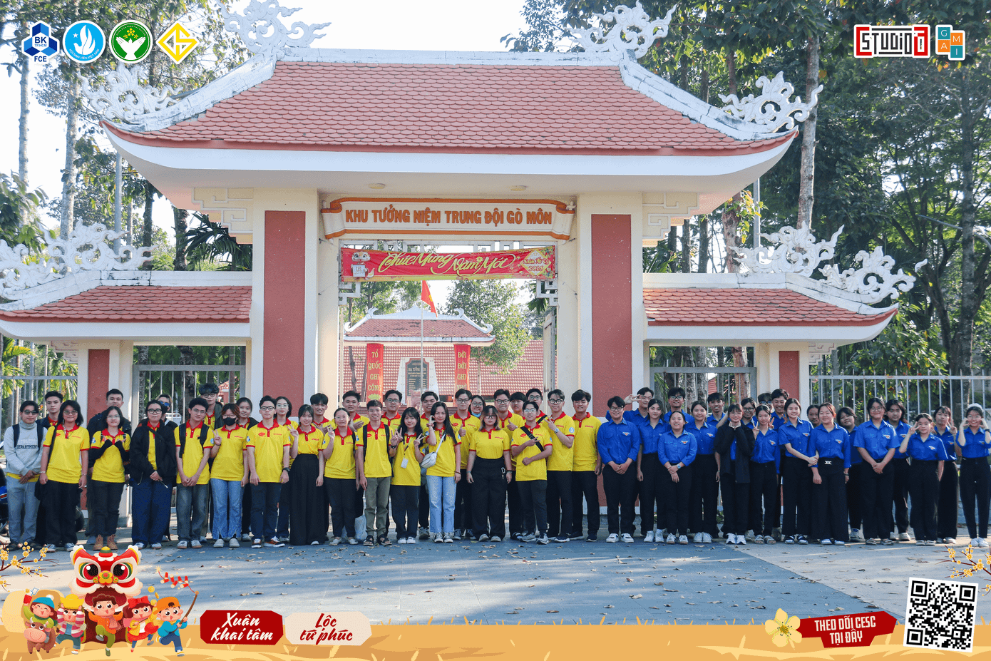 Các chiến sĩ BKU chụp hình lưu niệm tại Khu tưởng niệm Gò Môn Các chiến sĩ BKU chụp hình lưu niệm tại Khu tưởng niệm Gò Môn