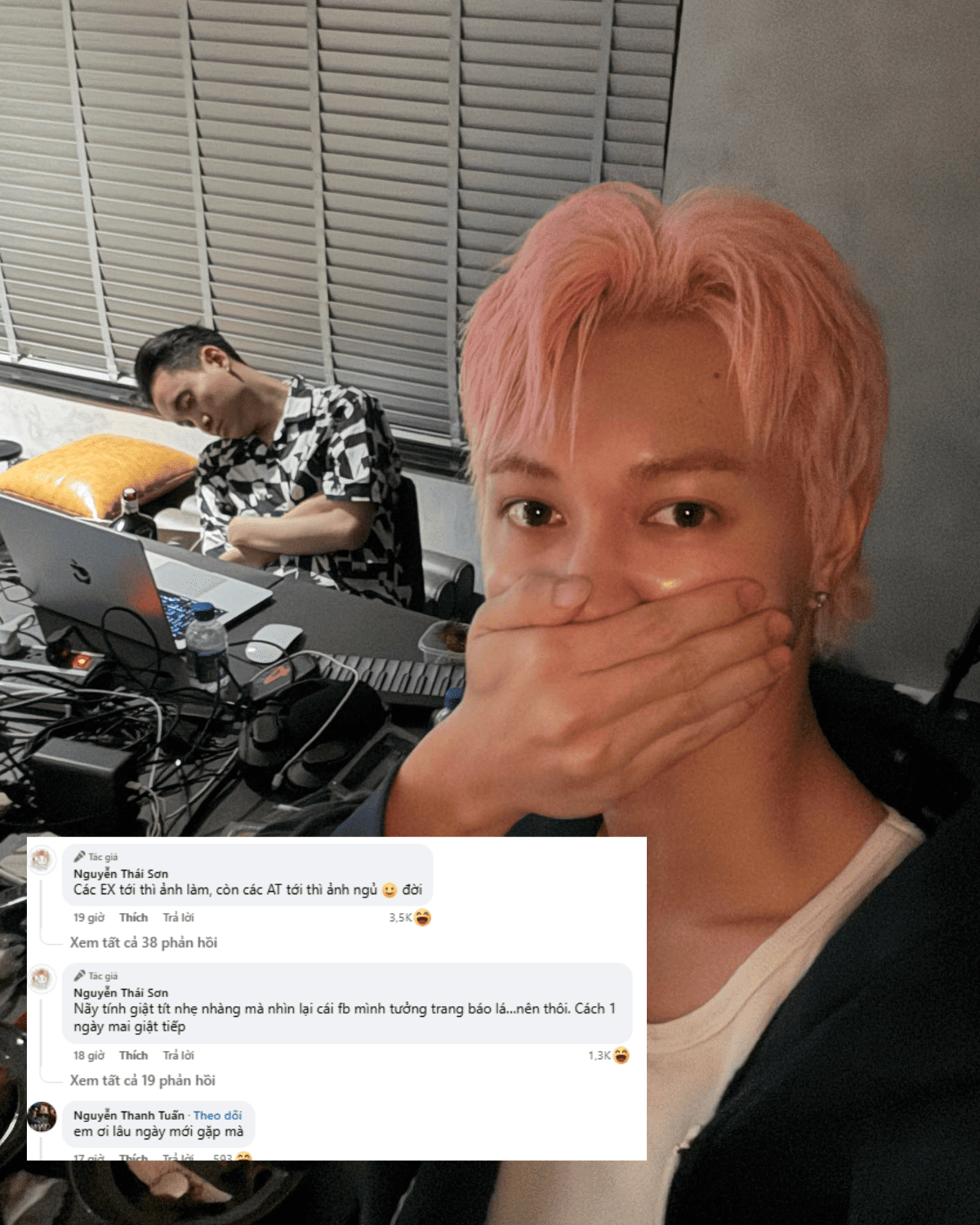 Giữa làn sóng “truyền thông bẩn”, JSOL cũng tranh thủ "khịa": Các em xinh tới thì ảnh làm, các anh trai đến thì ảnh ngủ. Giữa làn sóng “truyền thông bẩn”, JSOL cũng tranh thủ "khịa": Các em xinh tới thì ảnh làm, các anh trai đến thì ảnh ngủ.