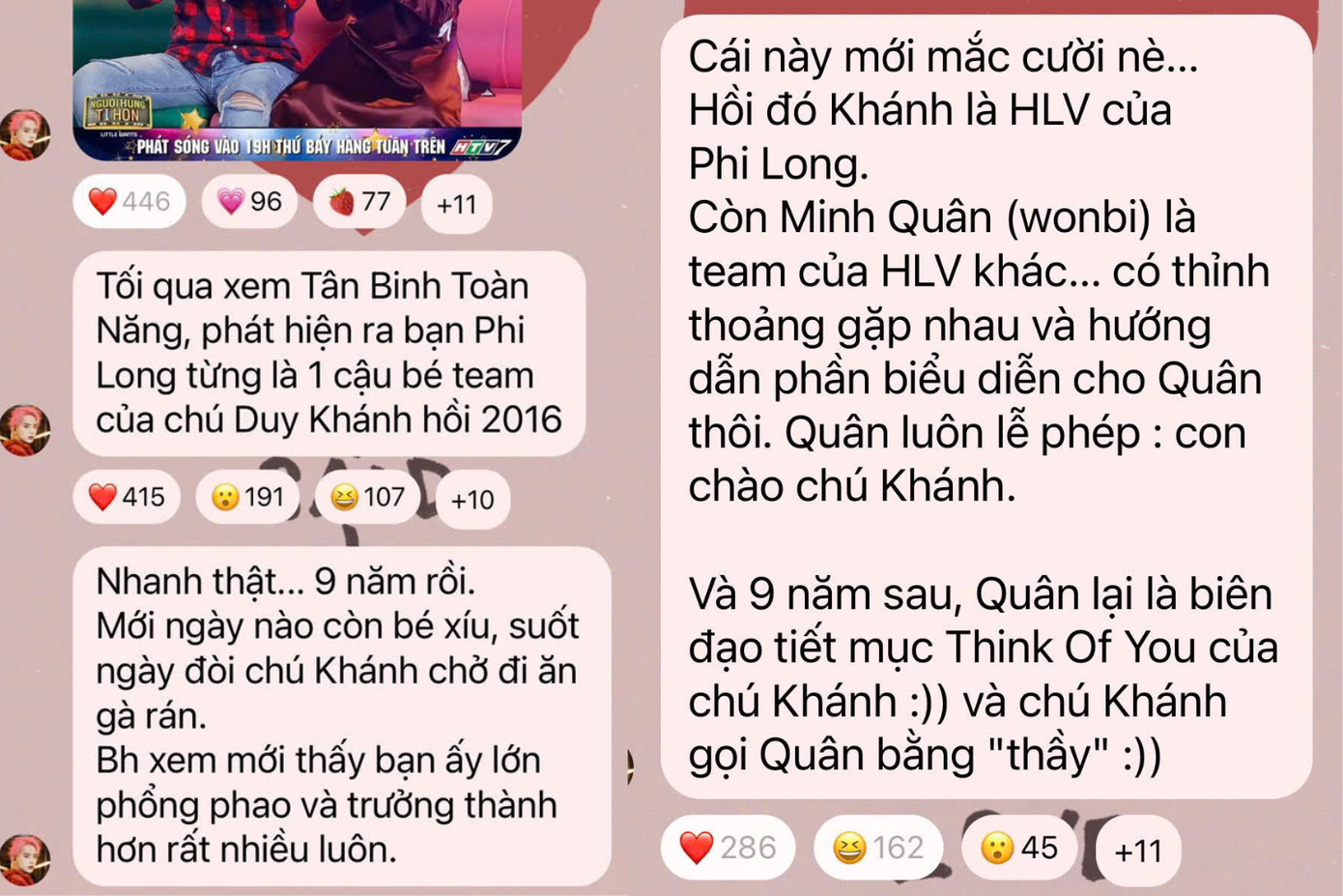 Sau khi xem Tân Binh Toàn Năng, Duy Khánh ngay lập tức nhận ra “người quen”.