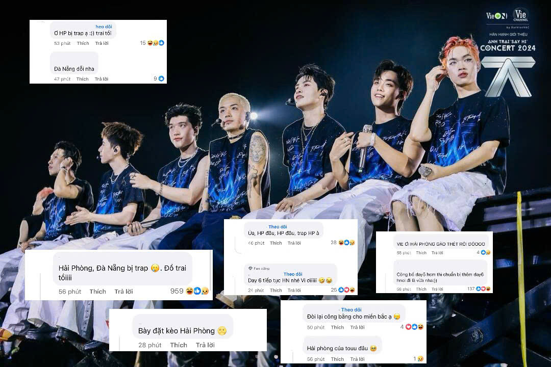 Khán giả miền Bắc bày tỏ sự tiếc nuối khi concert D-5 không về Hải Phòng. Khán giả miền Bắc bày tỏ sự tiếc nuối khi concert D-5 không về Hải Phòng.