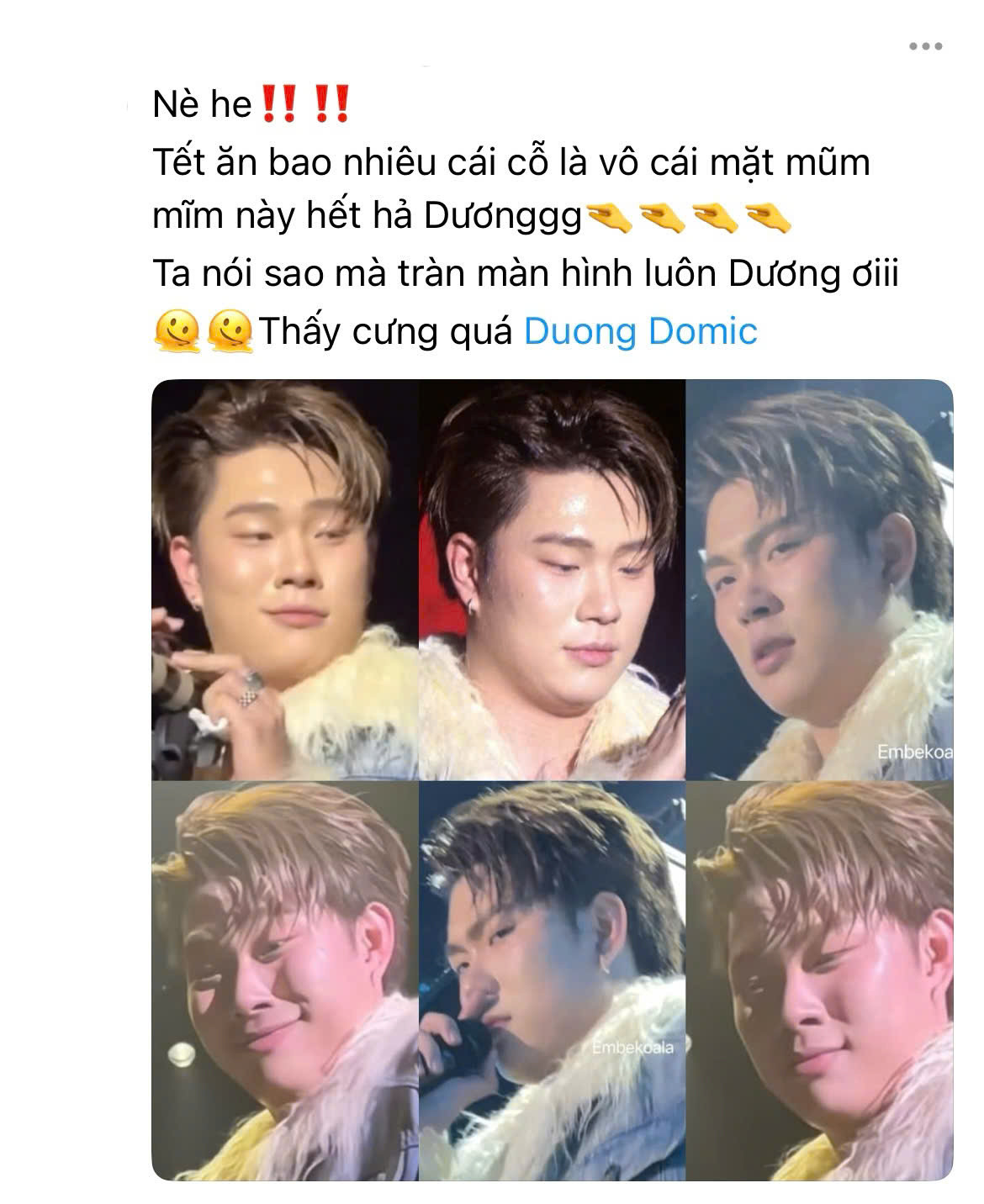 Hình ảnh của Dương Domic vào đêm diễn tối qua.