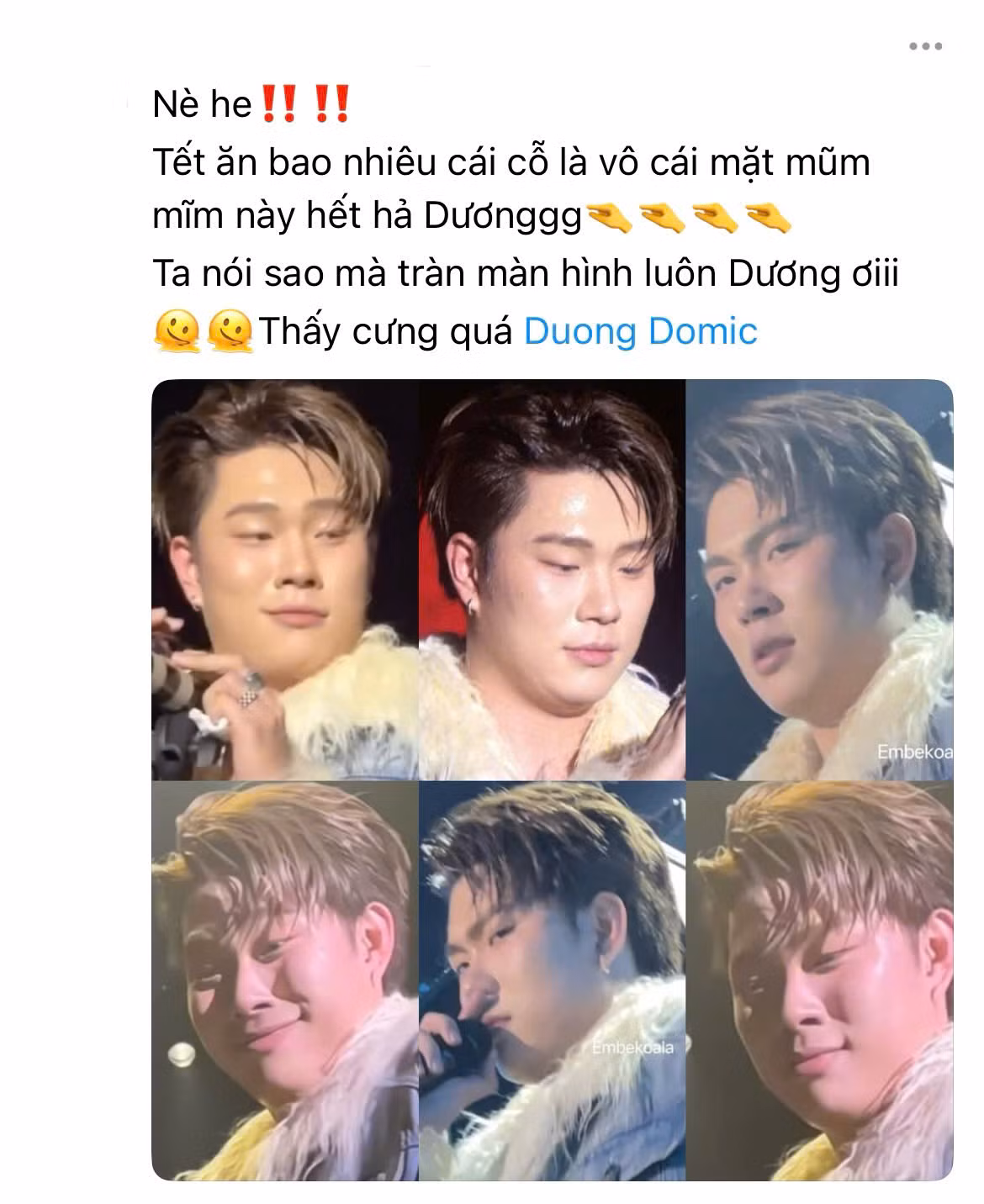 Hình ảnh của Dương Domic vào đêm diễn tối qua.