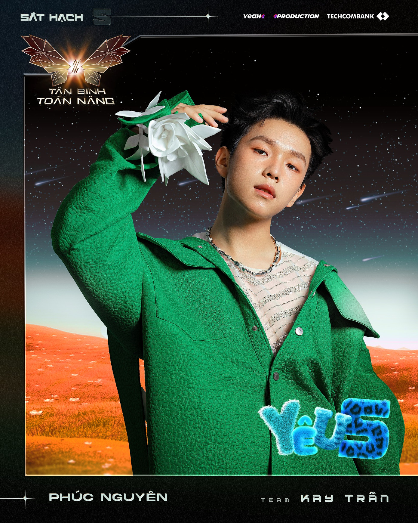 &quot;Cộng tươi&quot; Phúc Nguyên chinh phục được tình cảm từ đông đảo khán giả. Ảnh: BTC.