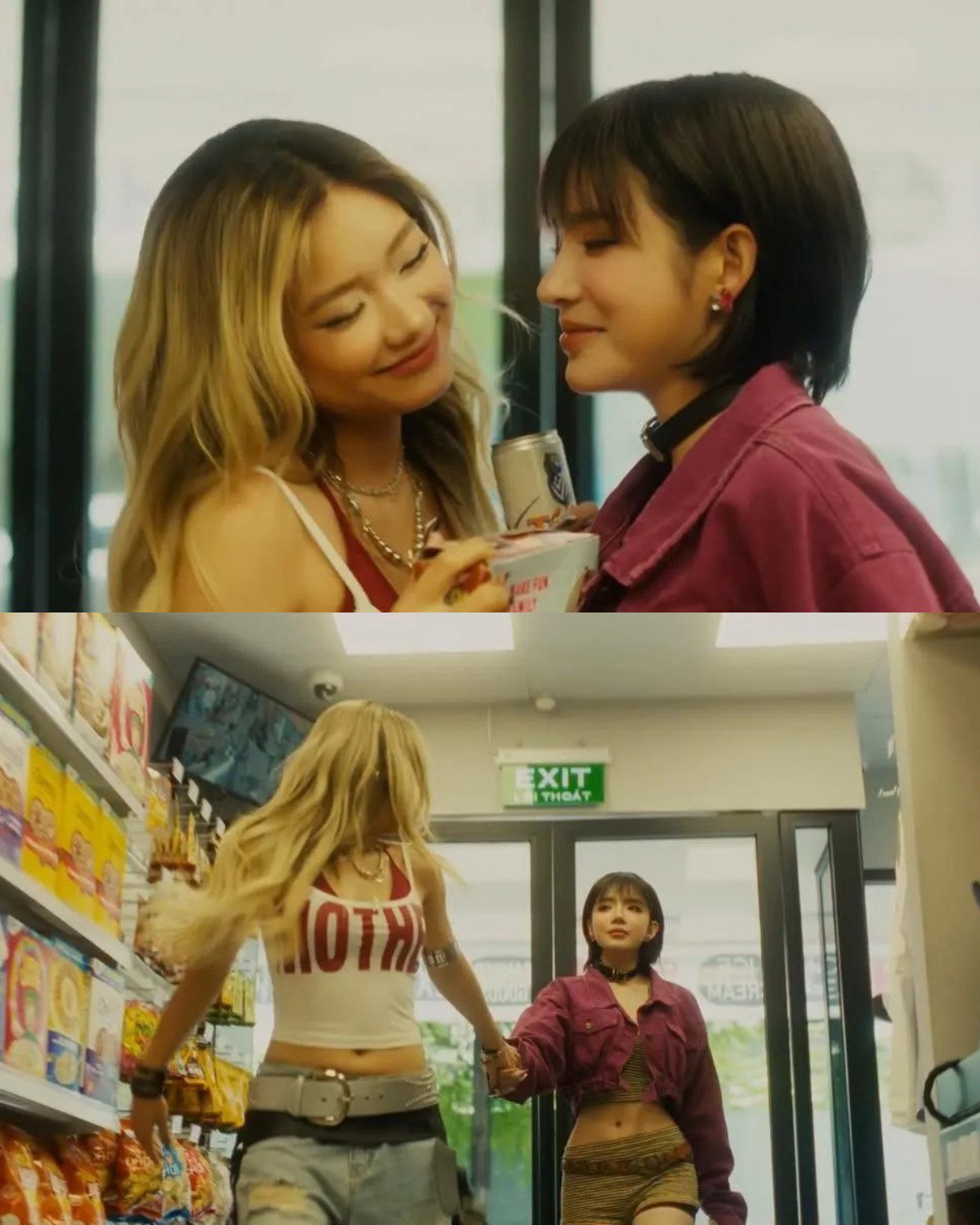 Ánh mắt &quot;biết nói&quot; của LyLy dành cho cô em.