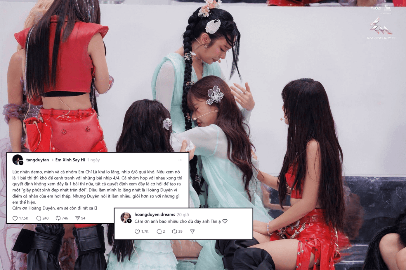 Tăng Duy Tân khiến Hoàng Duyên xúc động. Tăng Duy Tân khiến Hoàng Duyên xúc động.