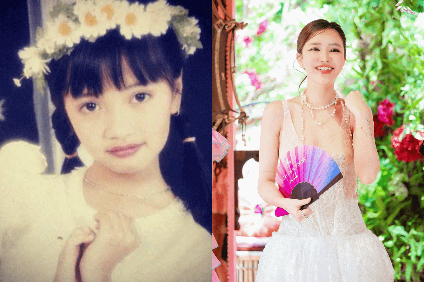 Hình ảnh của Bích Phương thời bé còn được so sánh vui với bé Bảo Ngọc - con gái “Bù Zá” Dương Lâm.