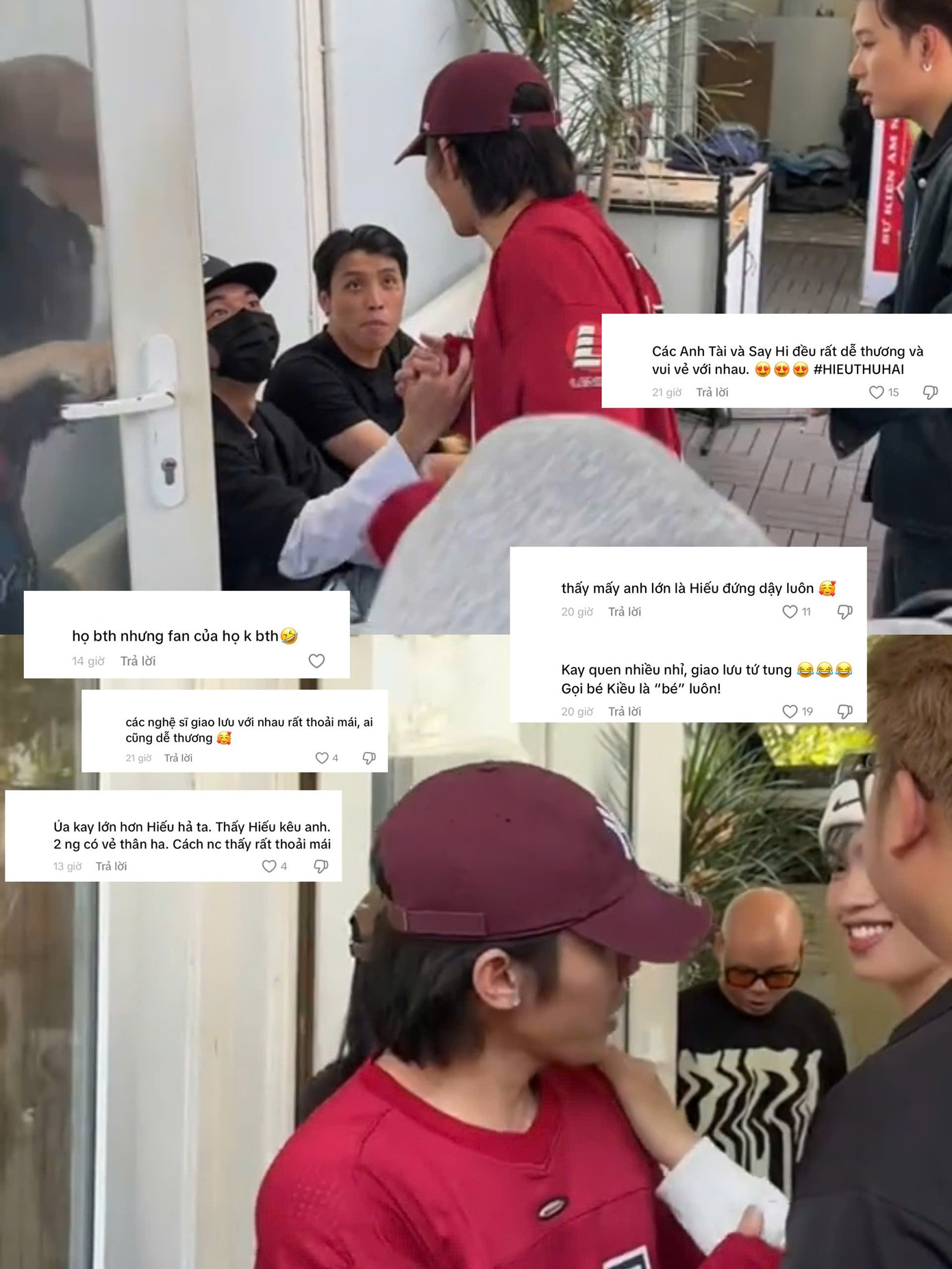 Dàn nghệ sĩ được ngợi khen bởi sự tinh tế khi chạm mặt nhau.