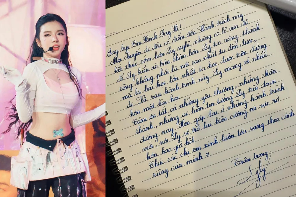 Lá thư viết tay gây xúc động của nữ ca sĩ.
