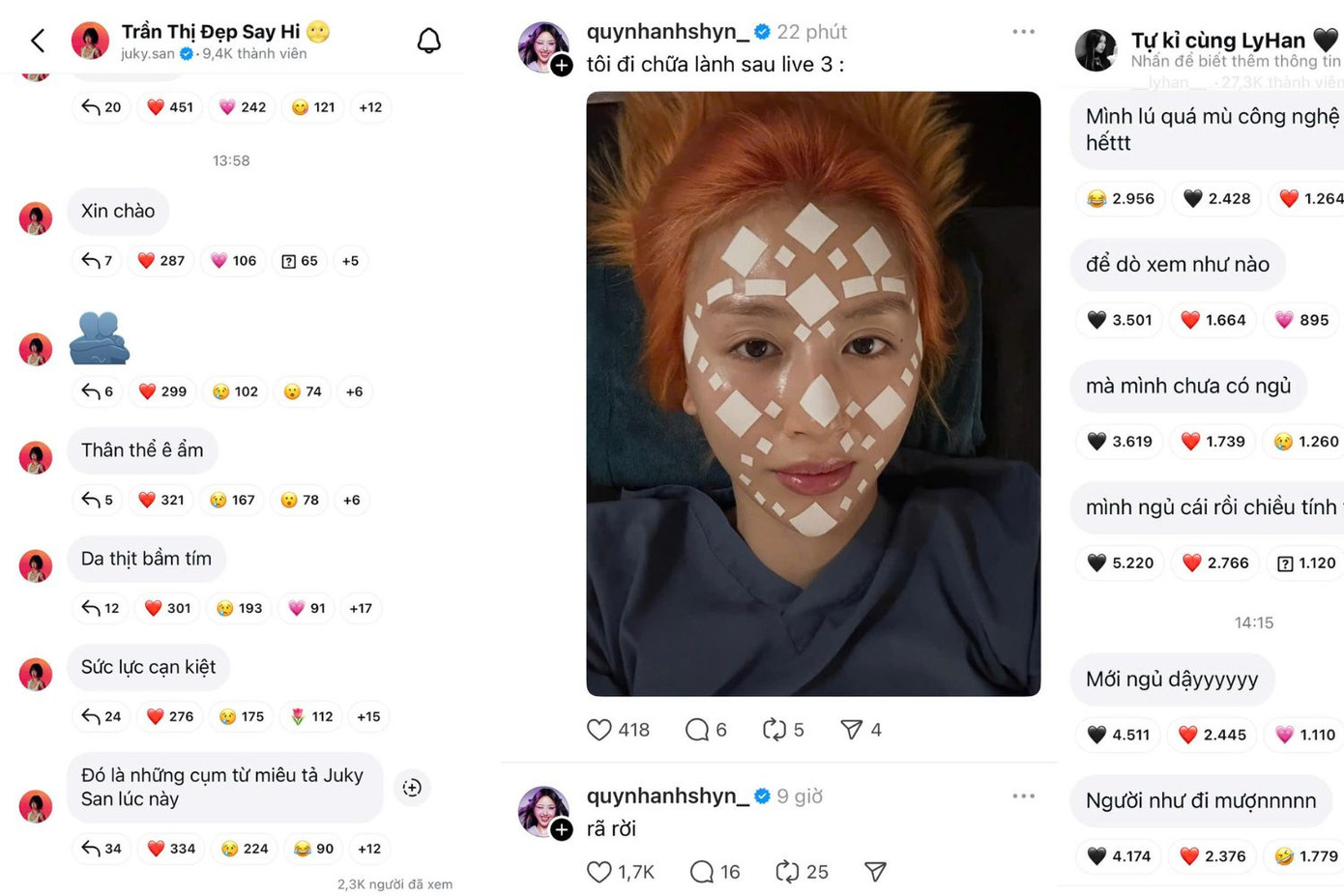 Dàn “Em Xinh” bất ổn về sức khỏe hậu khi ghi hình Live Stage 3. Dàn “Em Xinh” bất ổn về sức khỏe hậu khi ghi hình Live Stage 3.