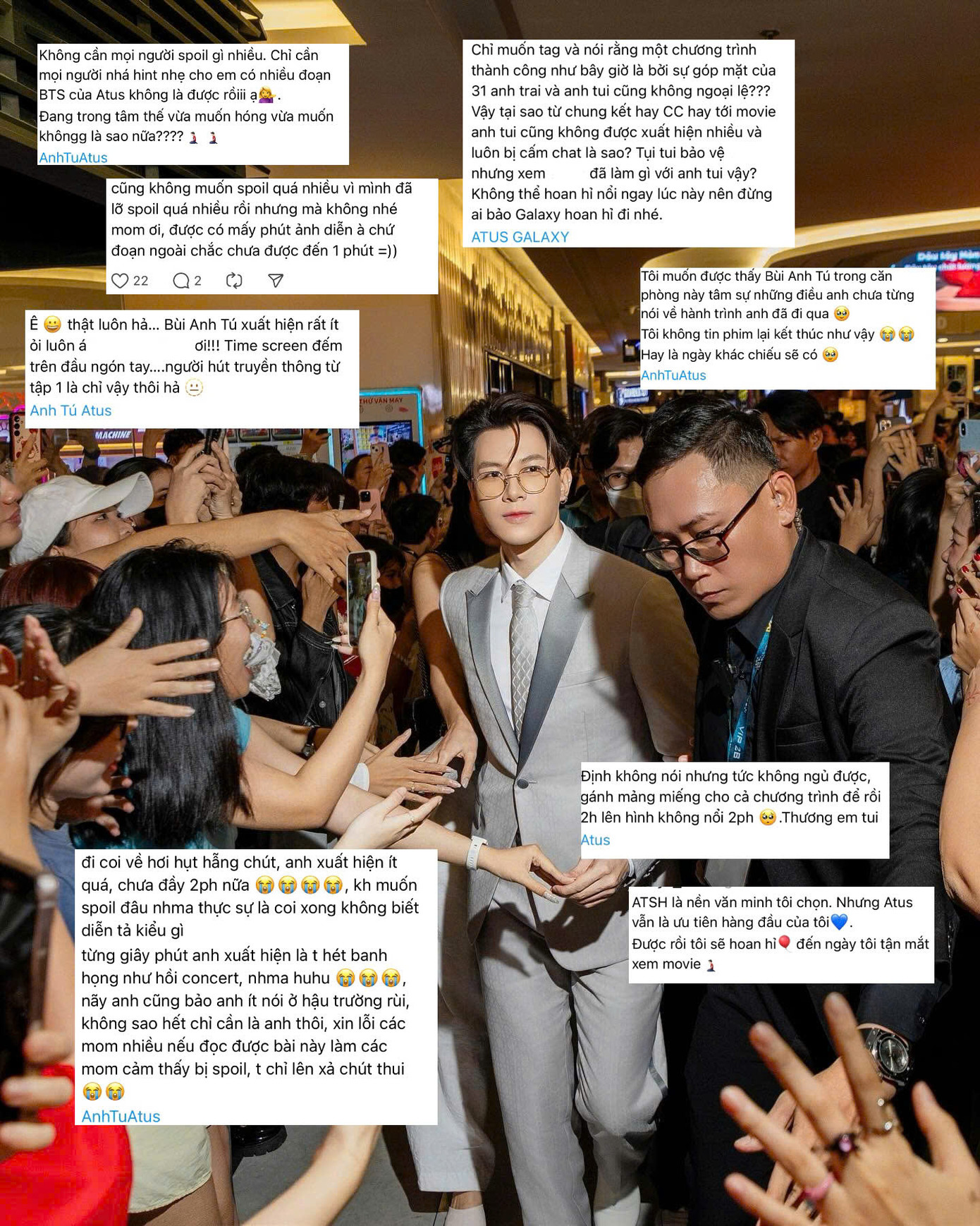 Nhiều Galaxy (tên FC của Anh Tú Atus) bất bình với nhà sản xuất về thời lượng lên phim của thần tượng.